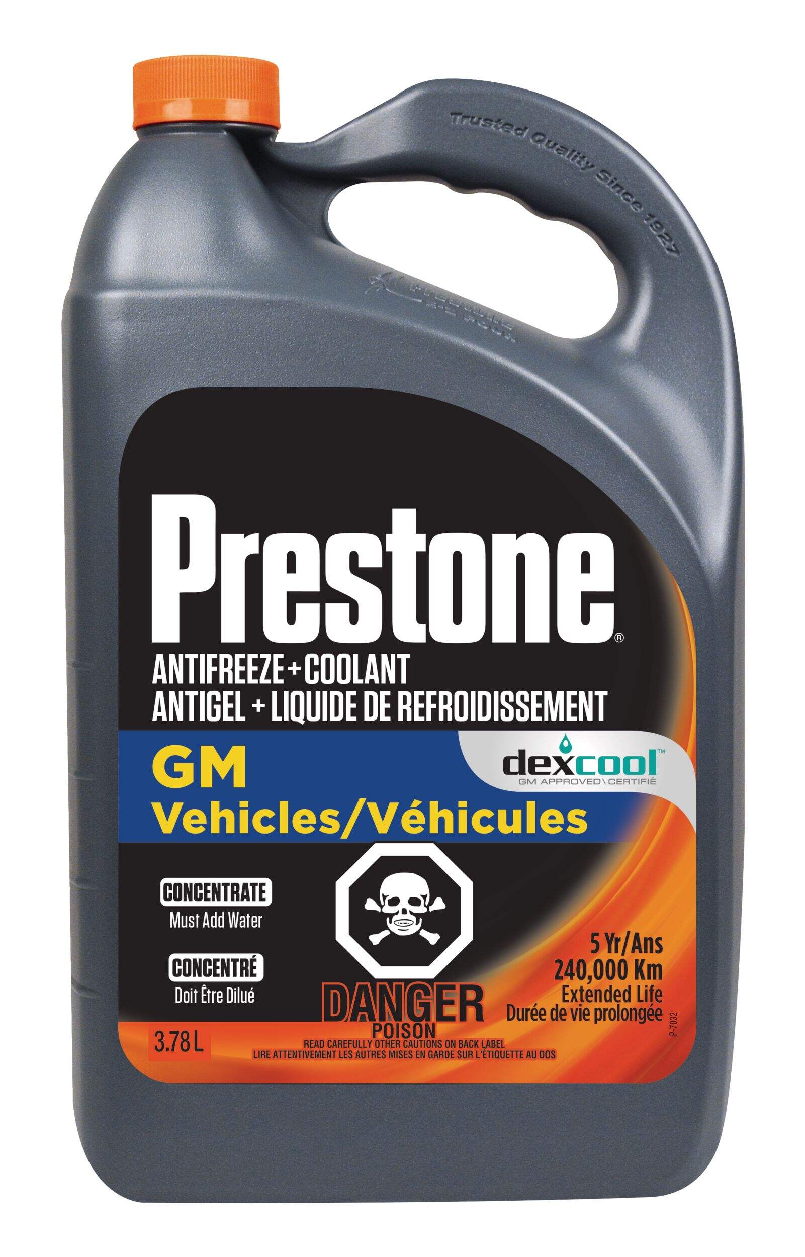 Prestone® Long Life DEX-COOL Concentrated Anti-Freeze/Coolant, 3.78-L Front_Flat
