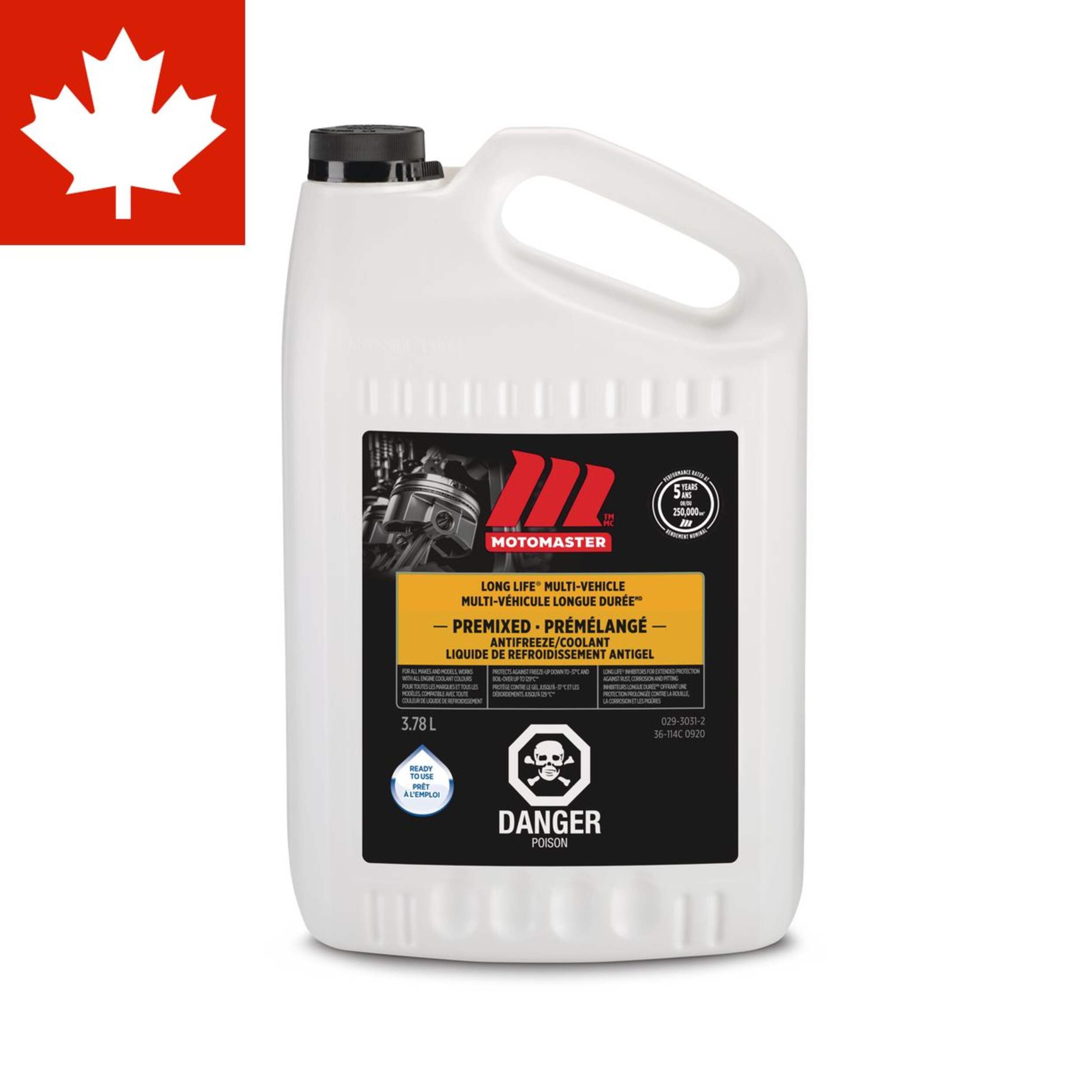 MotoMaster Long-Life Global 50/50 Premixed Anti-Freeze/Coolant, 3.78-L Front_Flat