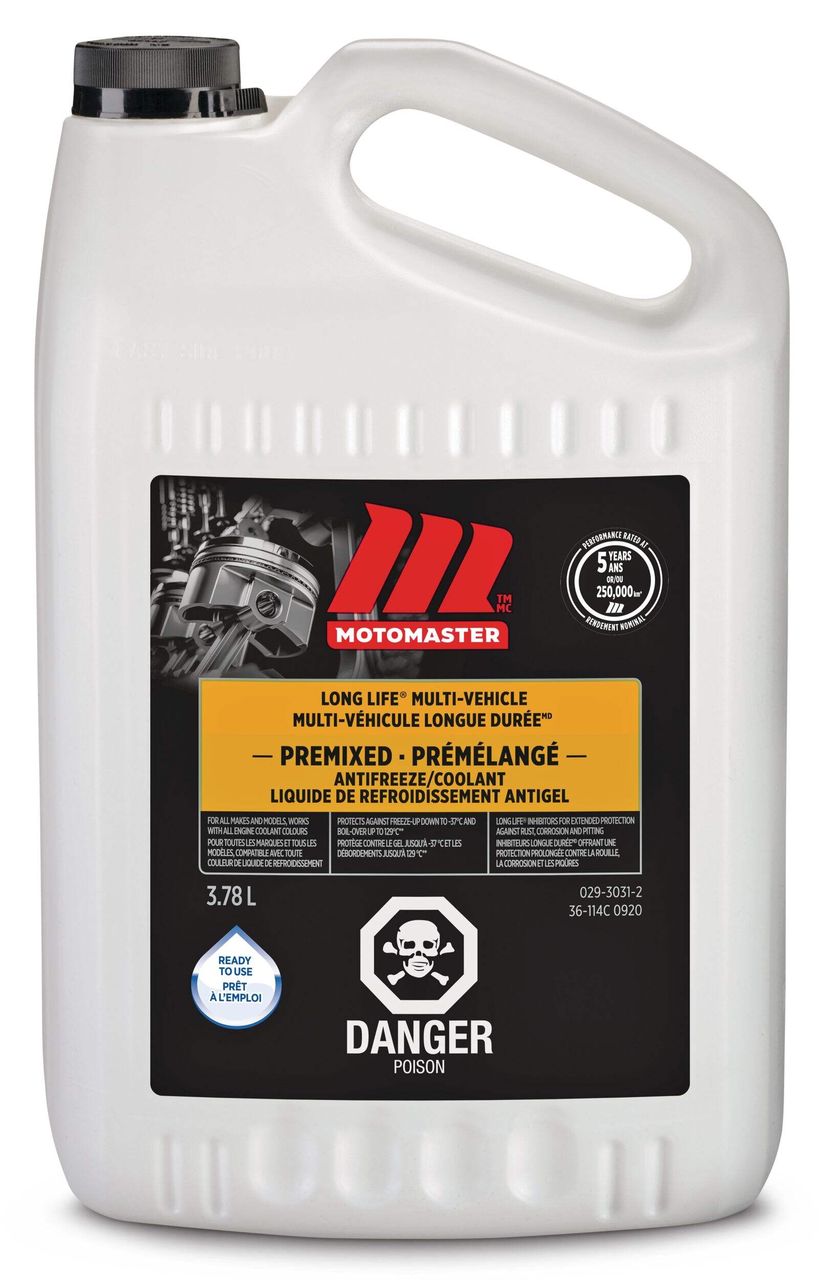 MotoMaster Long-Life Global 50/50 Premixed Anti-Freeze/Coolant, 3.78-L Front_Flat