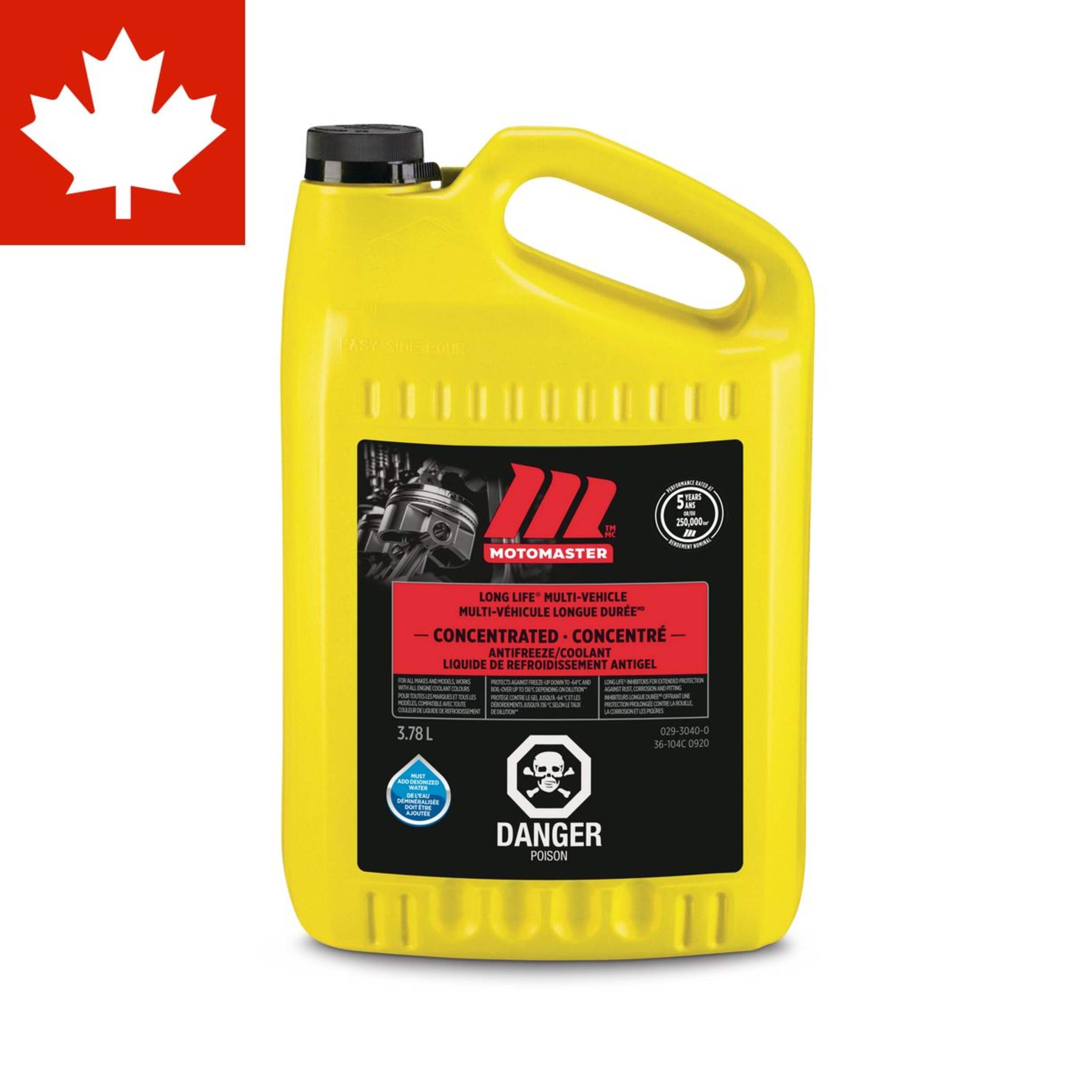 MotoMaster Long Life Multi-Vehicle Global Concentrated Anti-Freeze/Coolant, 3.78-L Front_Flat