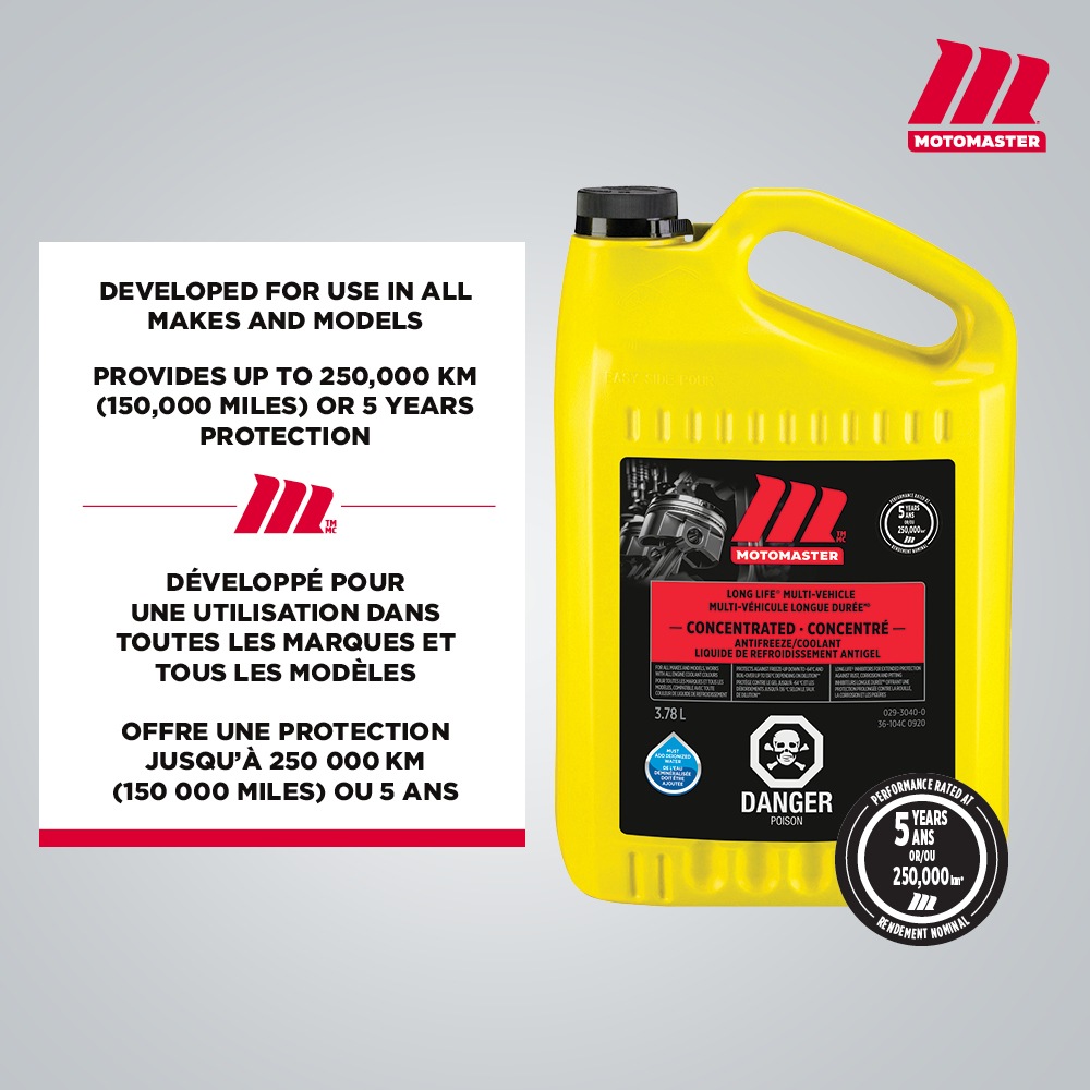 MotoMaster Long Life MultiVehicle Global Concentrated AntiFreeze