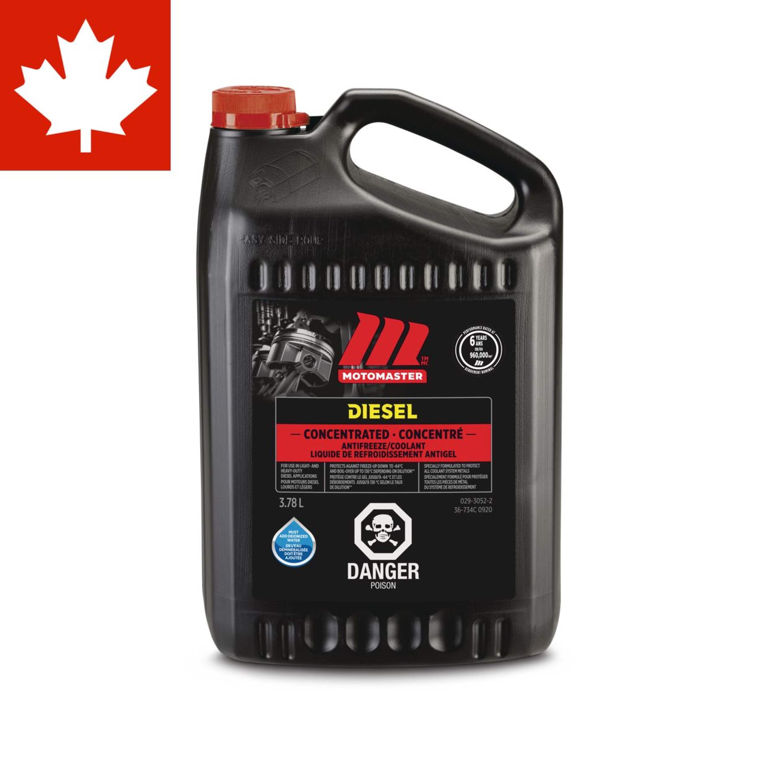 MotoMaster Long Life Diesel Concentrated Anti-Freeze/Coolant, 3.78-L Front_Flat