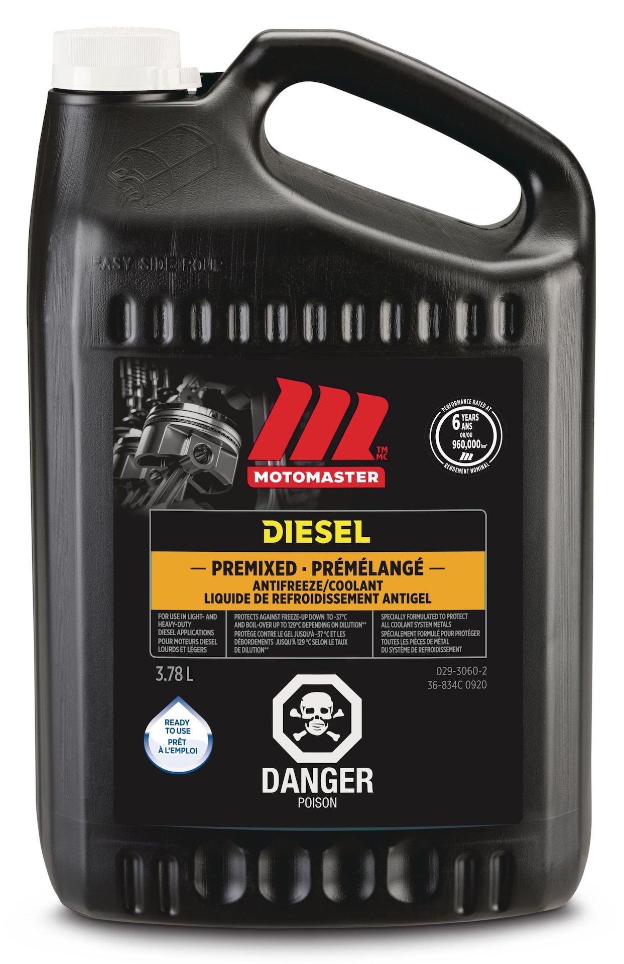 MotoMaster Long Life Diesel Premixed Anti-Freeze/Coolant, 3.78-L