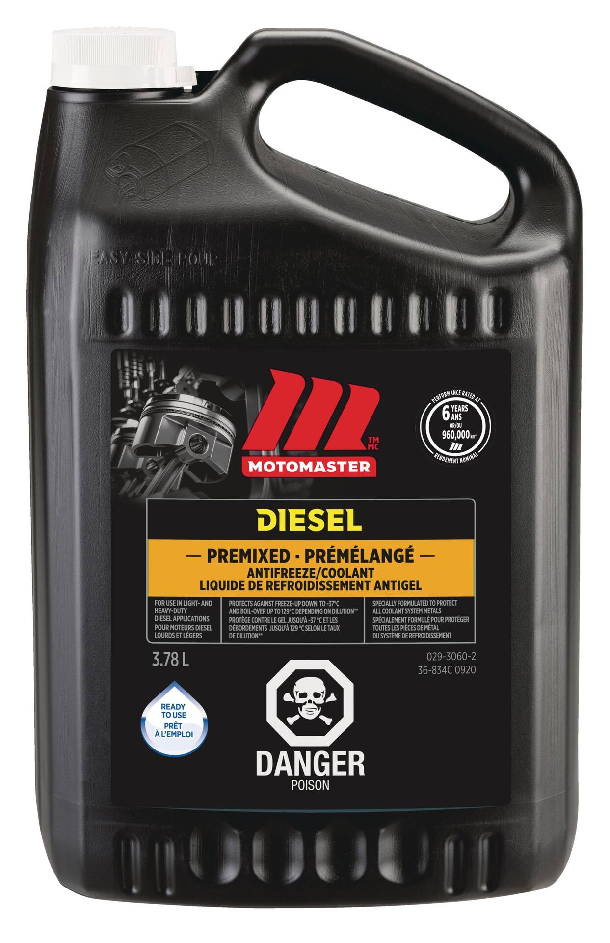 MotoMaster Long Life Diesel Premixed Anti-Freeze/Coolant, 3.78-L