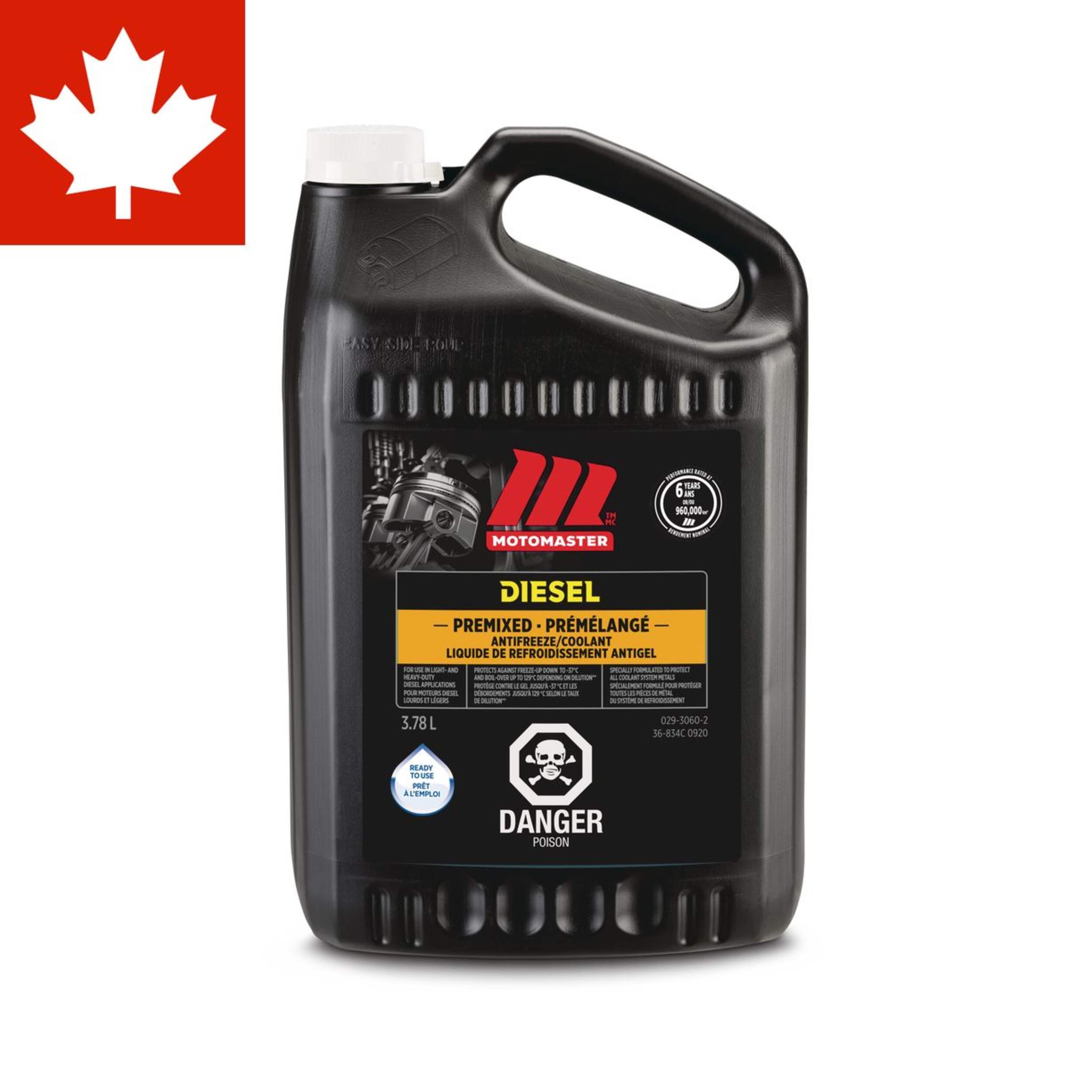 MotoMaster Long Life Diesel Premixed Anti-Freeze/Coolant, 3.78-L Front_Flat