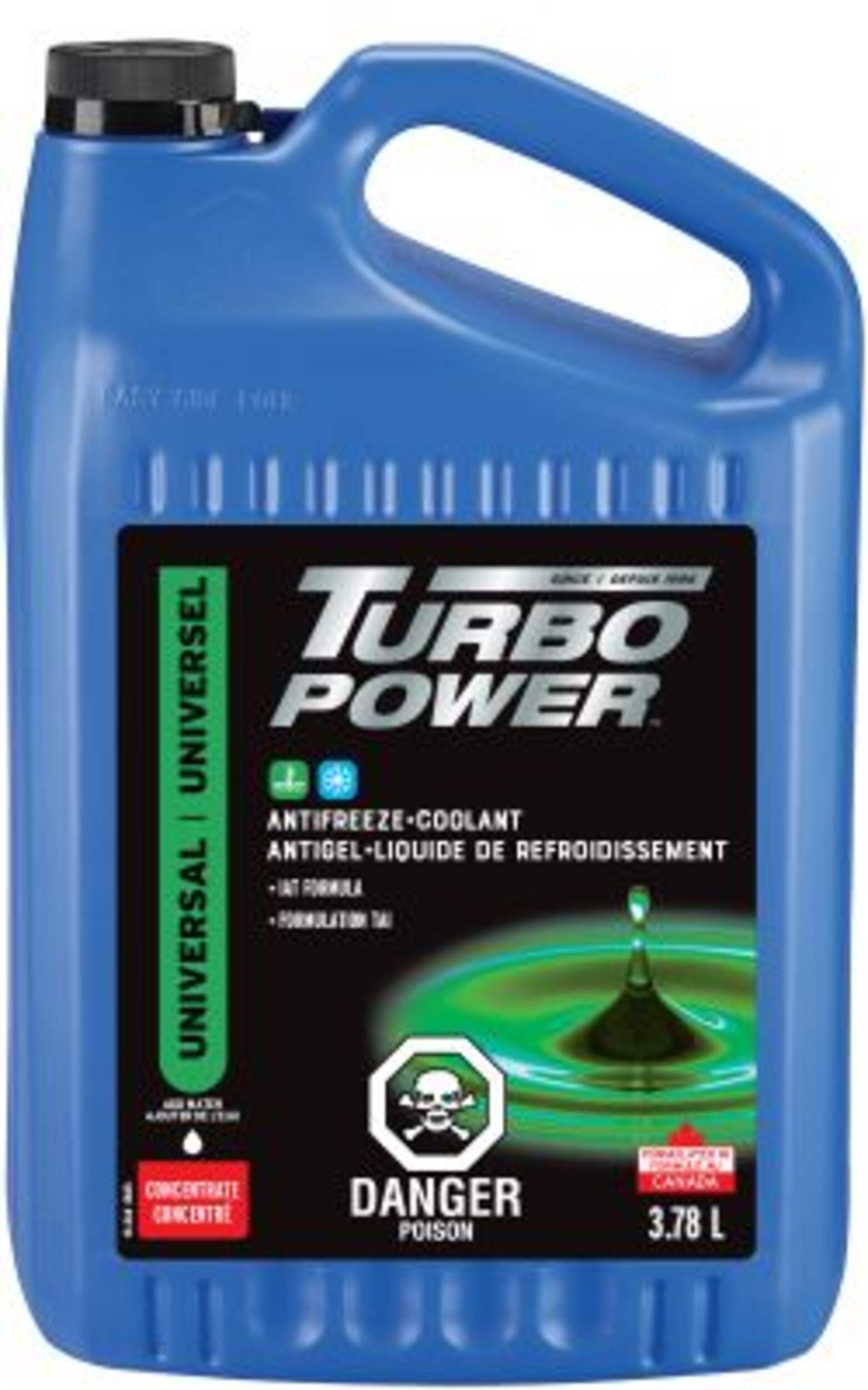 Liquide de refroidissement antigel concentré Turbo Power Universal, 3,78 L Front_Flat