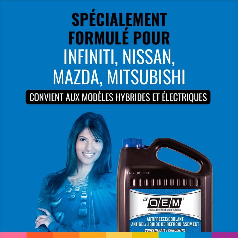 Liquide de refroidissement et antigel concentré du fabricant d’origine, Nissan, Mazda