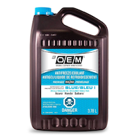 OEM 50/50 Premixed Anti-Freeze/Coolant, Honda/Acura/Subaru, Blue, 3.78-L Front_Flat
