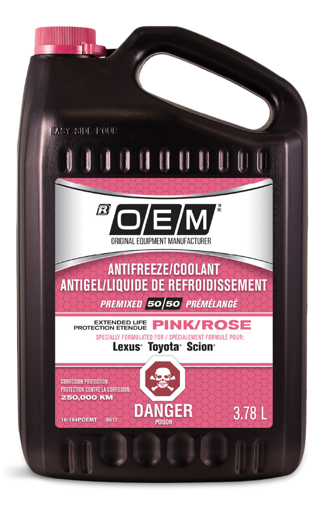 OEM 50/50 Premixed AntiFreeze/Coolant, Toyota/Lexus/Scion, 3.78L