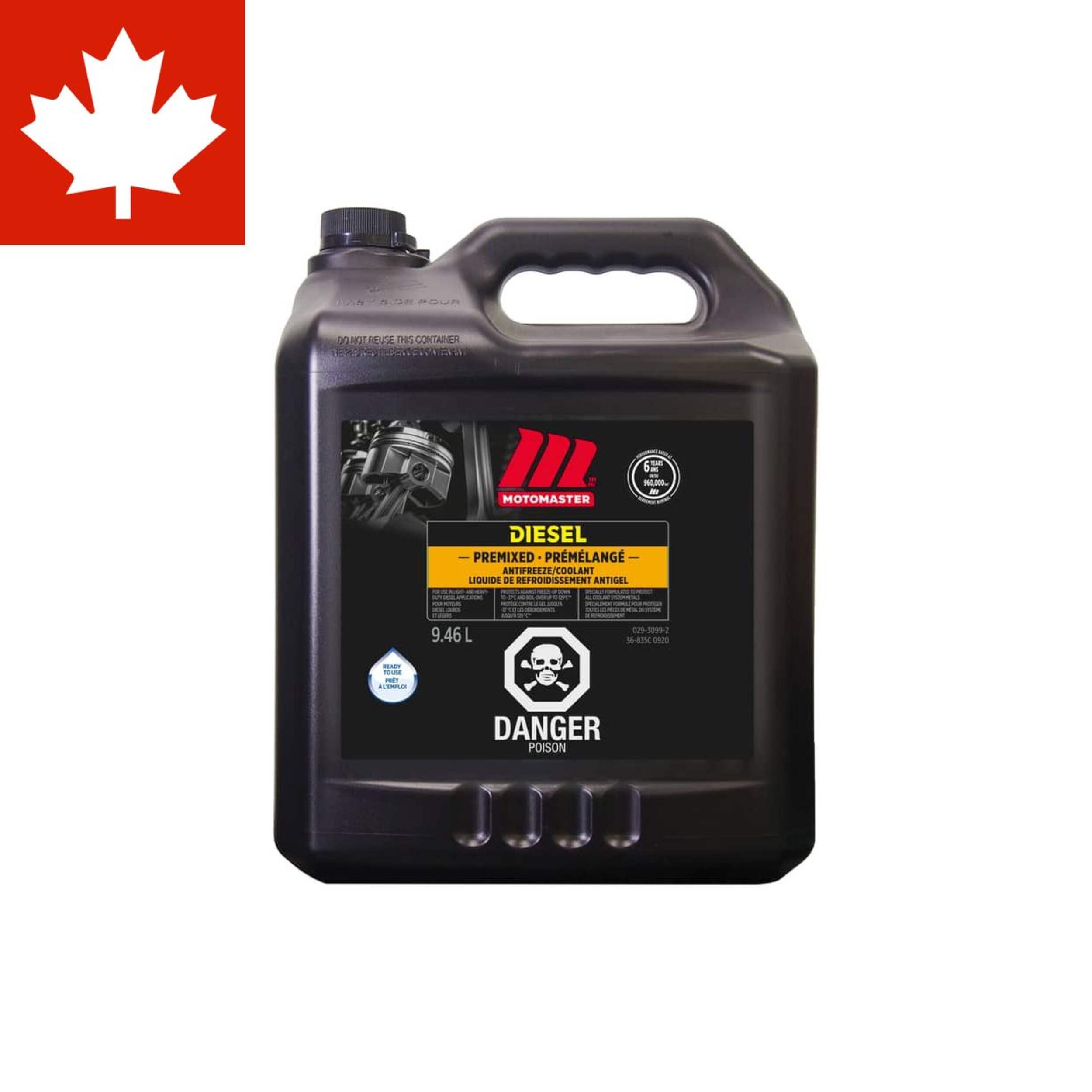MotoMaster Long Life Diesel Premixed Anti-Freeze/Coolant, 9.46-L Front_Flat