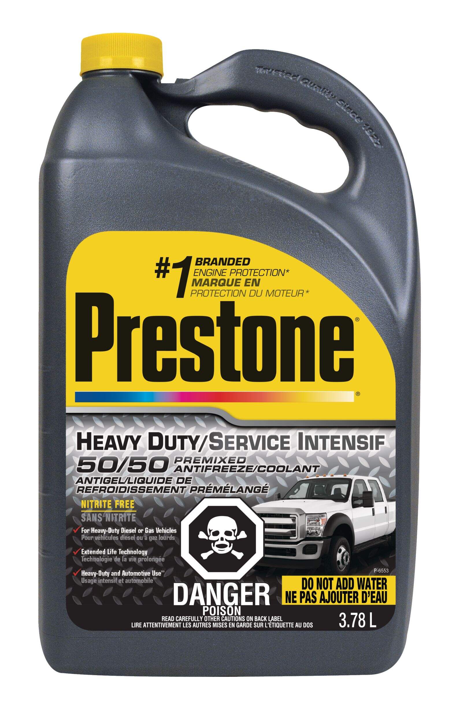 Prestone® Heavy-Duty 50/50 Premixed Antifreeze/Coolant, 3.78-L Front_Flat