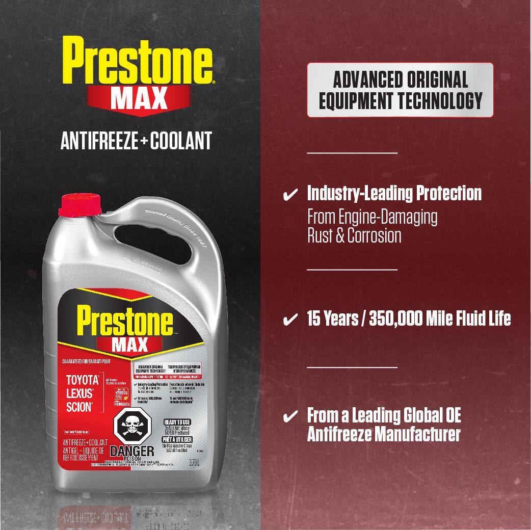 Prestone® MAX Antifreeze/Coolant - Asian Red - 50/50 Premixed - 3.78L ...