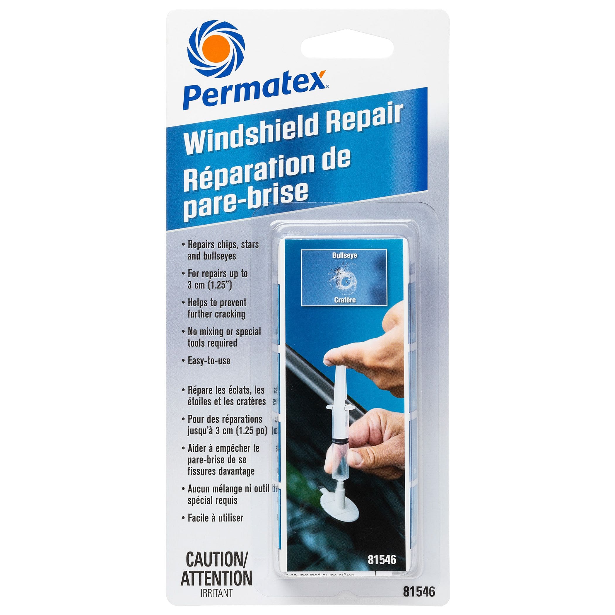 Permatex® Bullseye Windshield Repair Kit, 0.75-mL