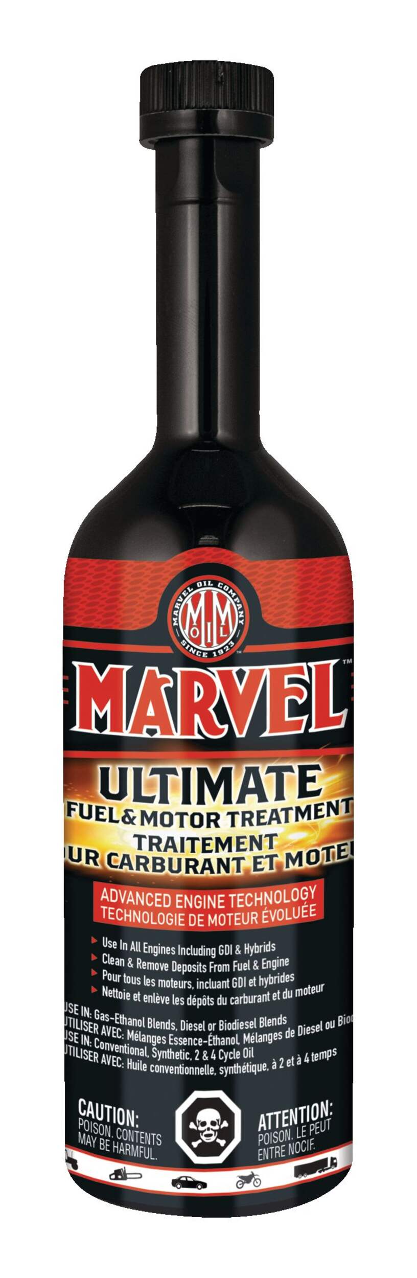 Traitement pour carburant et moteur Marvel Ultimate, 355 mL Front_Flat