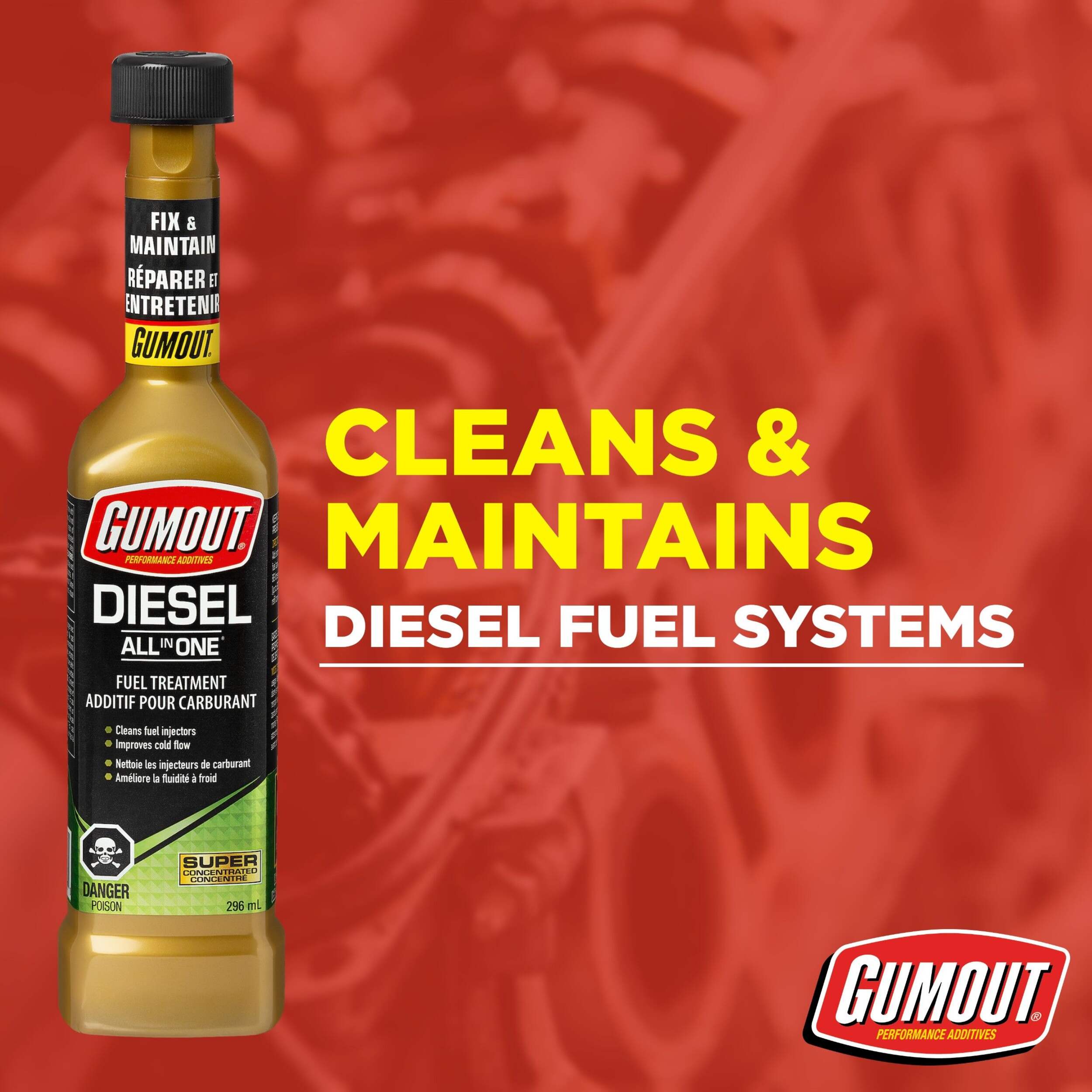 Gumout Diesel AllIn1 Treatment Complete Fuel System Cleaner, 296mL