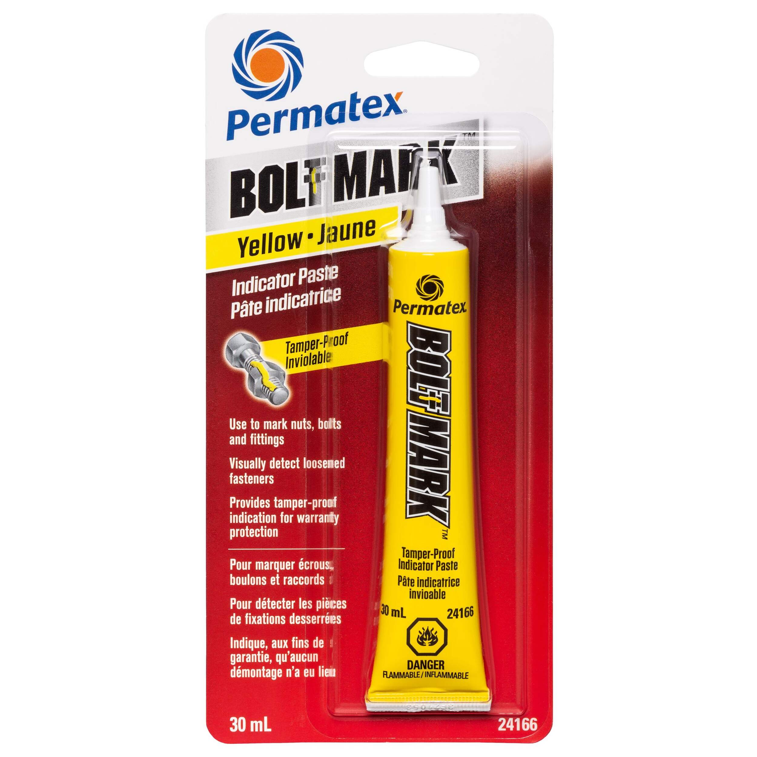Permatex Bolt Mark Indicator Paste, Yellow, 30-mL Front_Flat