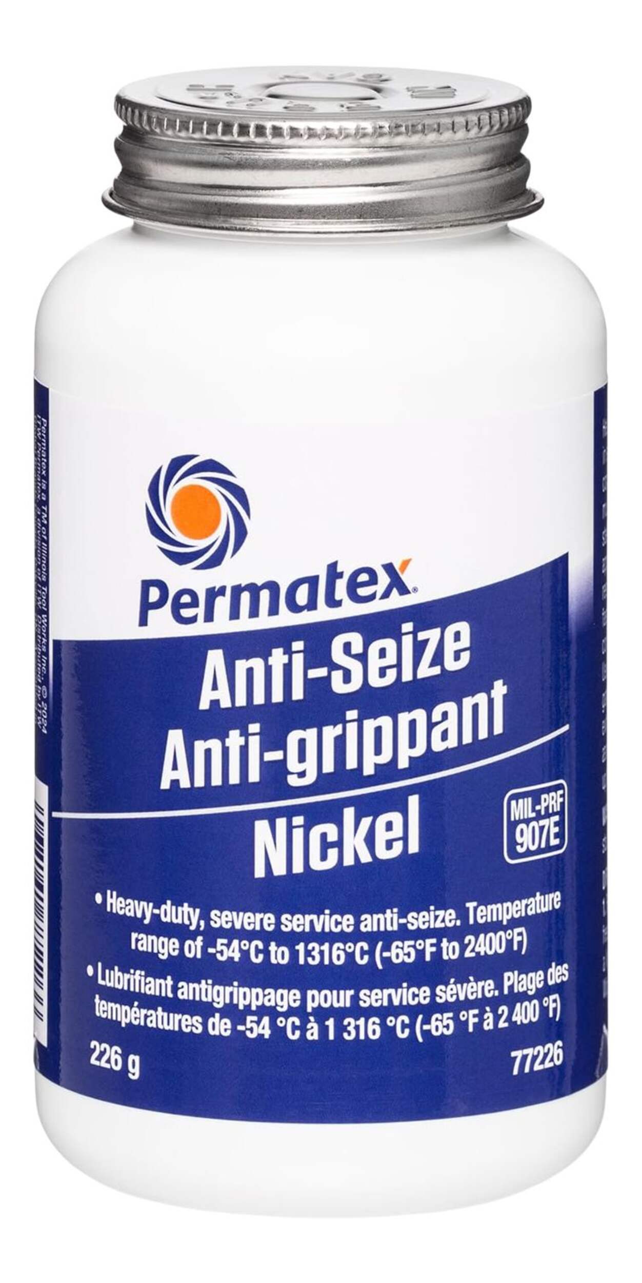 Permatex High-Temperature Nickel Anti-Seize Lubricant, 226-g Front_Elevated