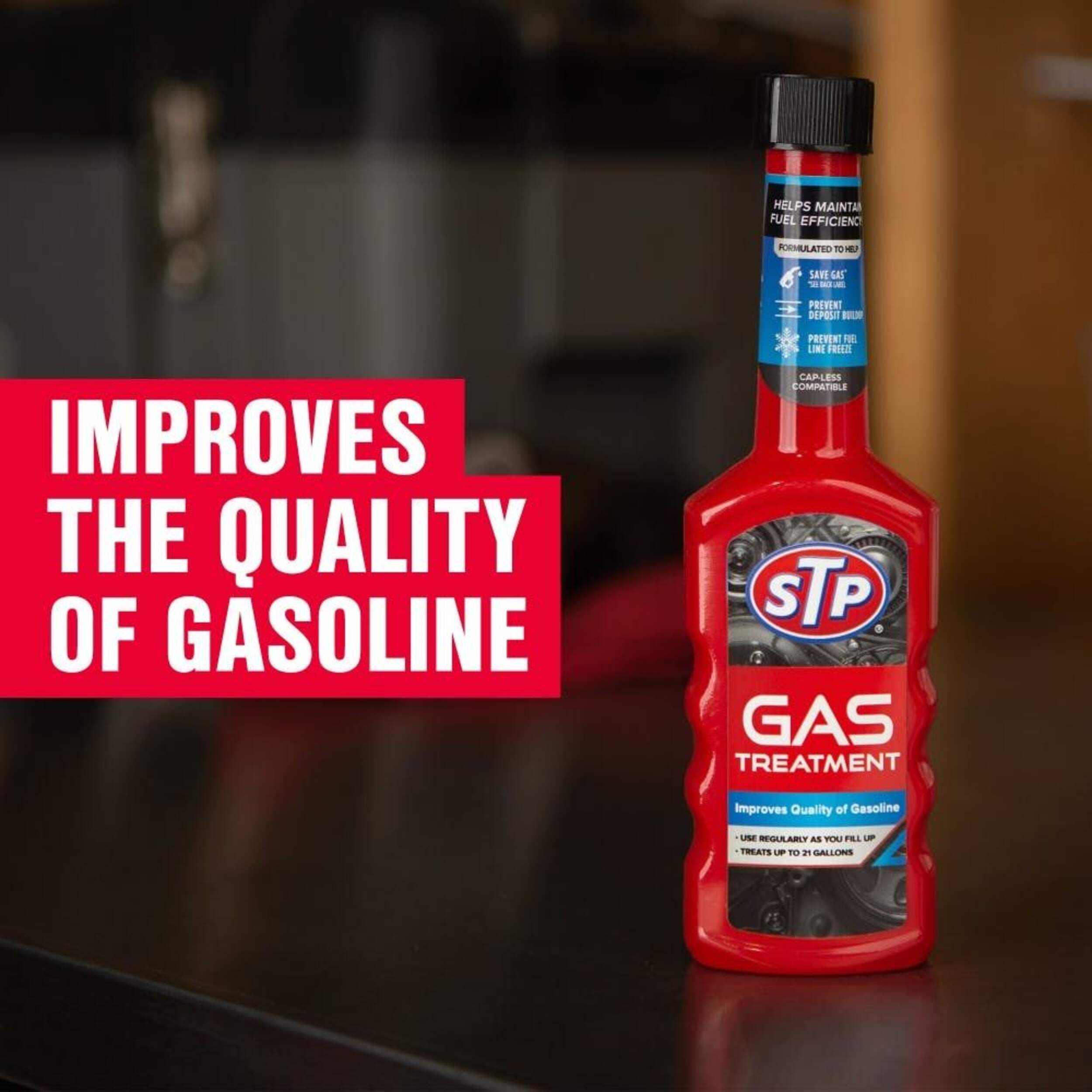STP Gas Treatment Fuel Additive, 4-pK 155-mL Front_Flat