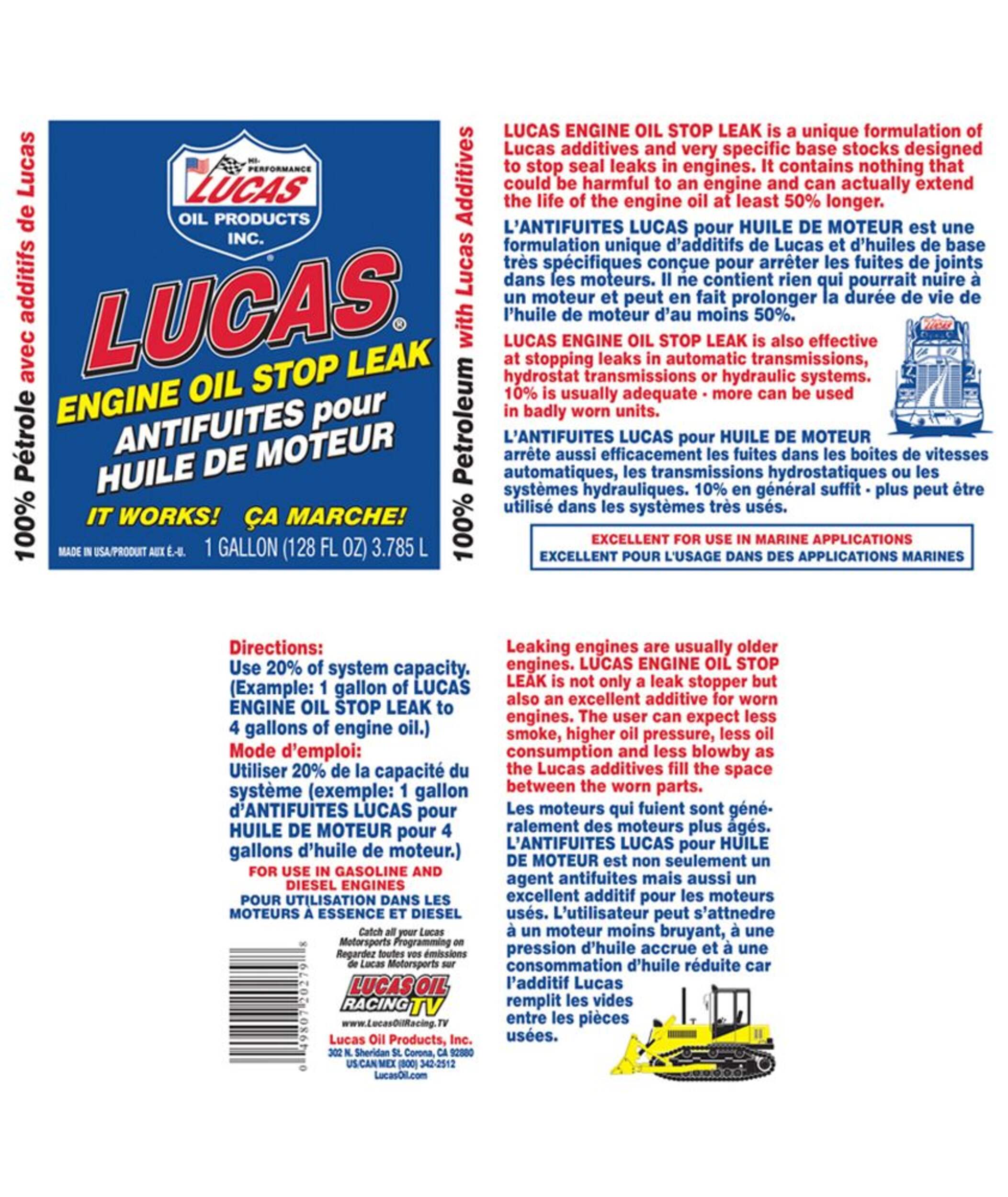 Lucas Oil Engine Oil Stop Leak, 946mL Canadian Tire