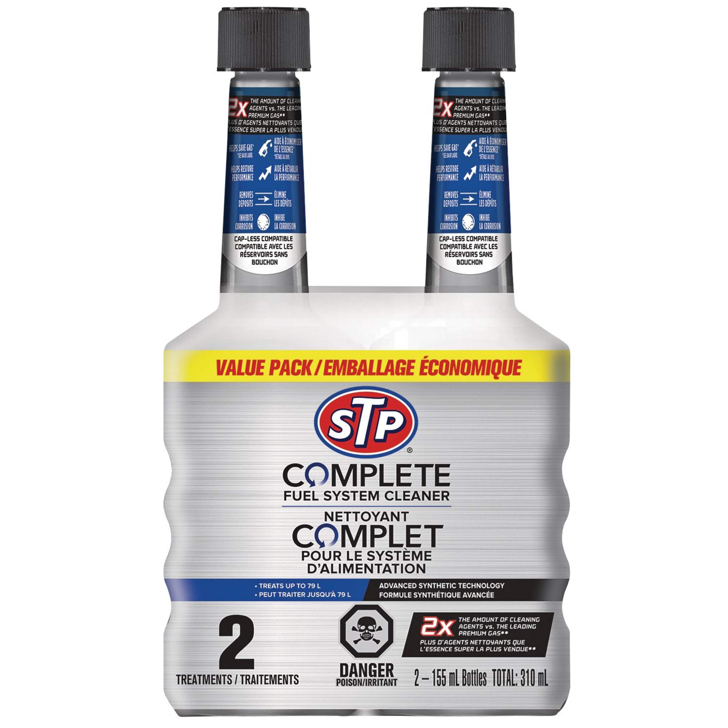 Nettoyant complet pour système d’alimentation STP, paq. 2, 155 mL Front_Flat