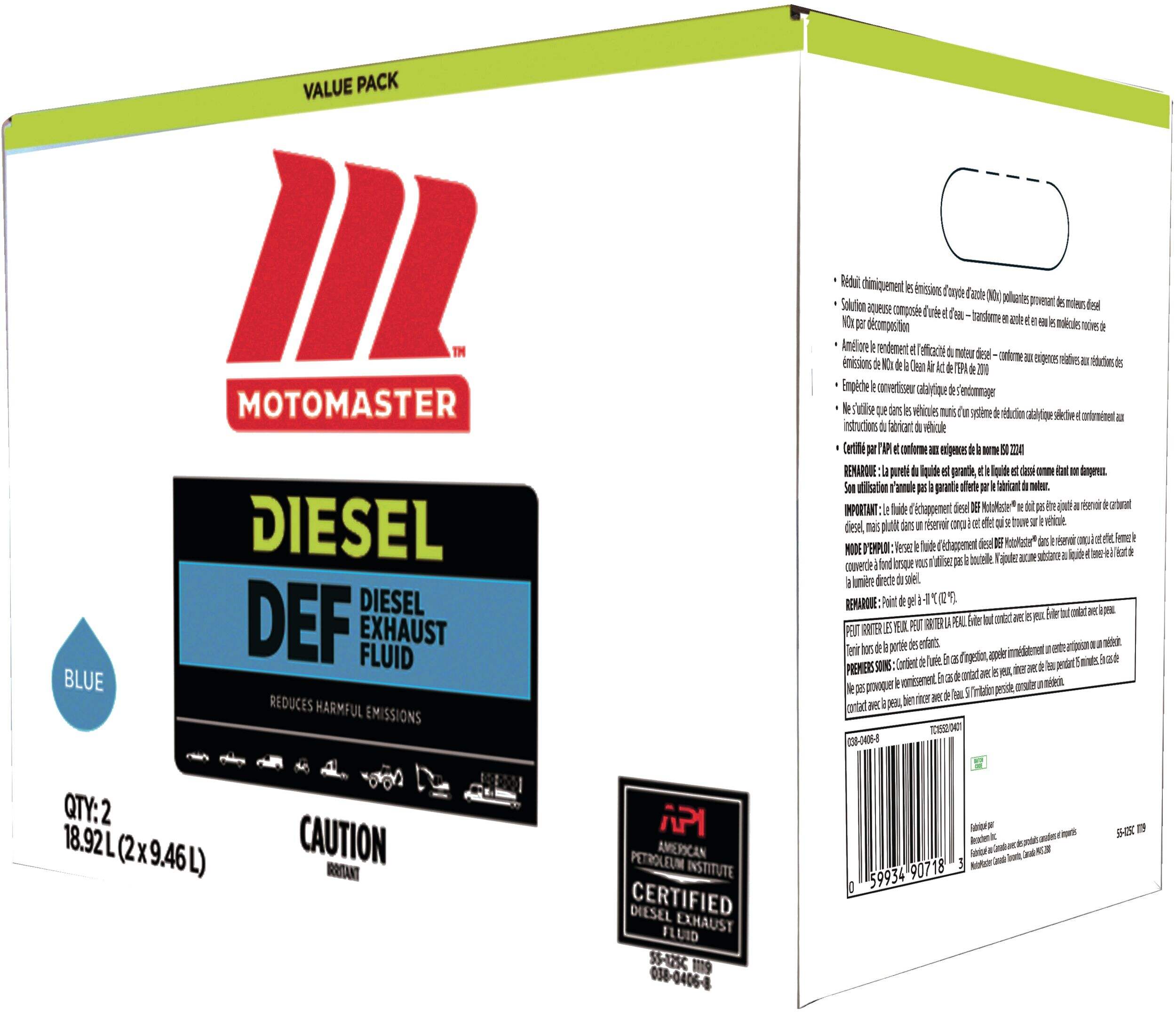 MotoMaster Diesel Exhaust Fluid (DEF), 2-pk, 18.92-L Front_Angled_Left