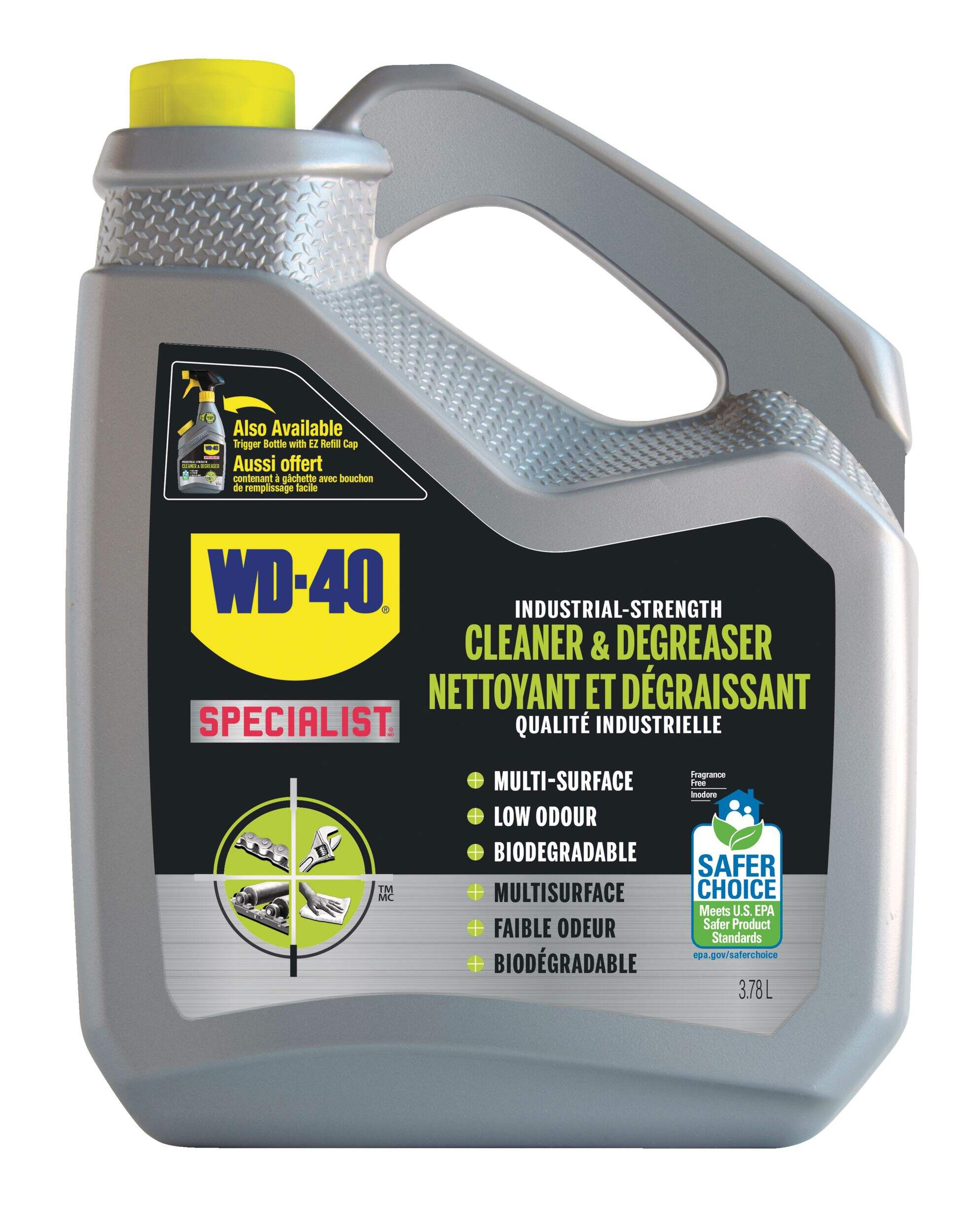 Nettoyant-dégraissant WD-40, solution industrielle spéciale, 3,78 L Front_Flat