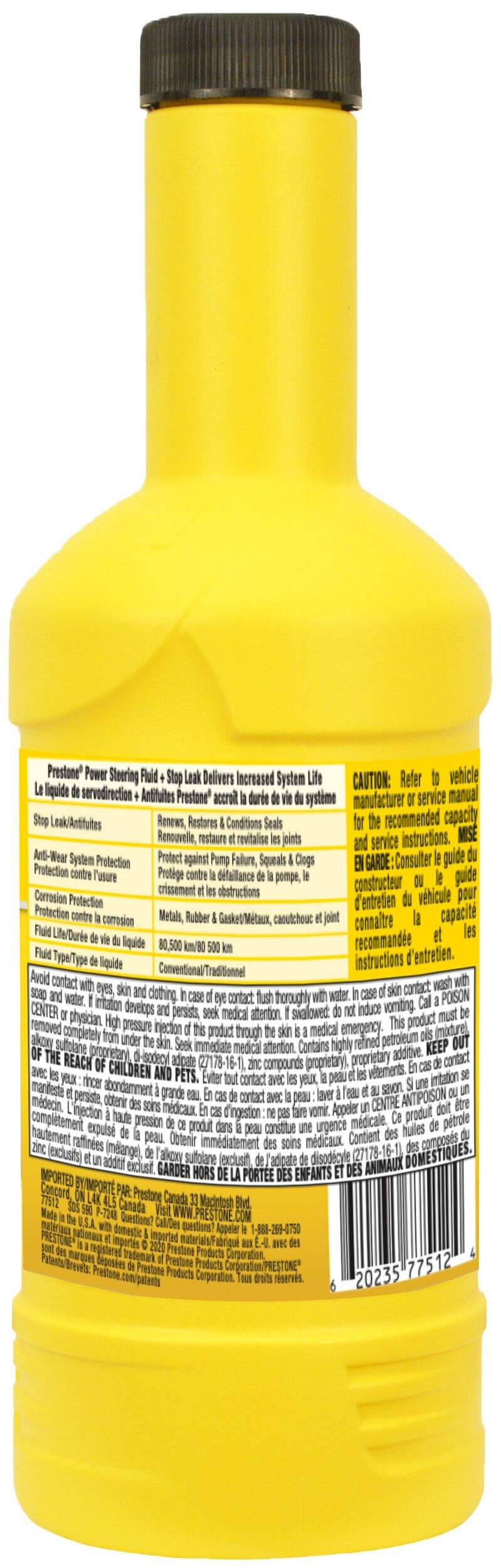 Prestone® Power Steering Fluid + Stop Leak 355mL Canadian Tire