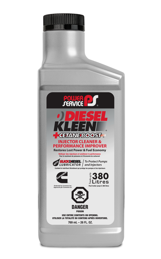 Additif Power Service Diesel Kleen remonteur cétane, tailles variées