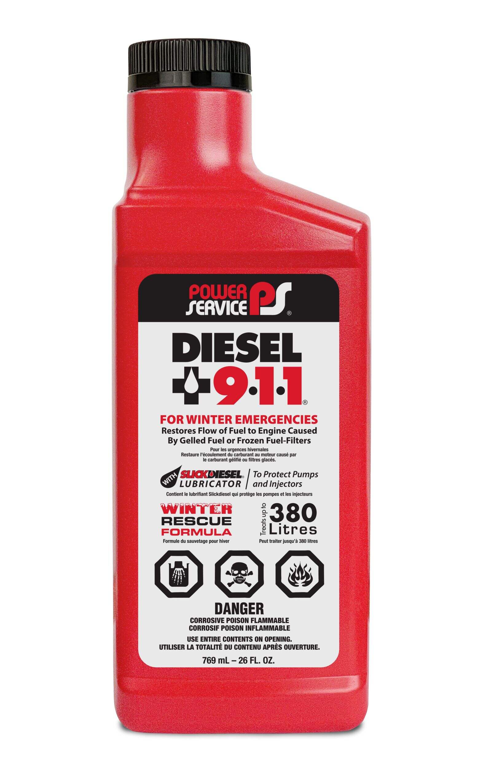 Power Service Additive Fuel Anti-Gel Diesel 911, 769-mL Front_Flat