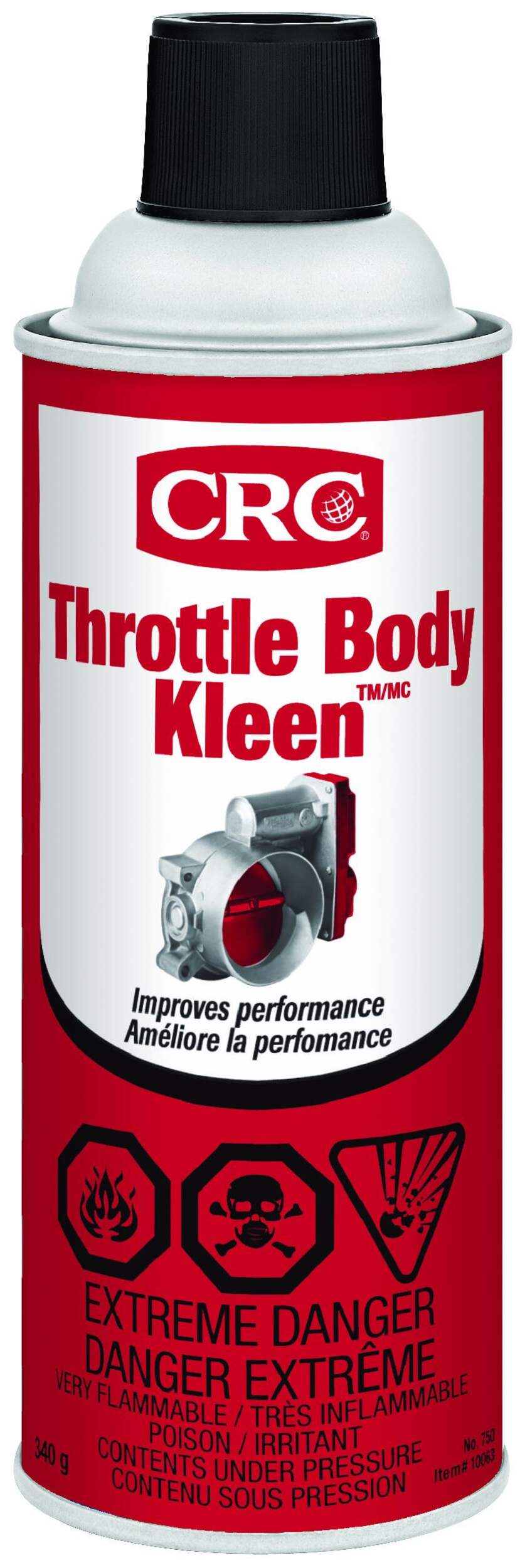 CRC 5078 Throttle Body & Air Intake Cleaner, 340-g Front_Flat
