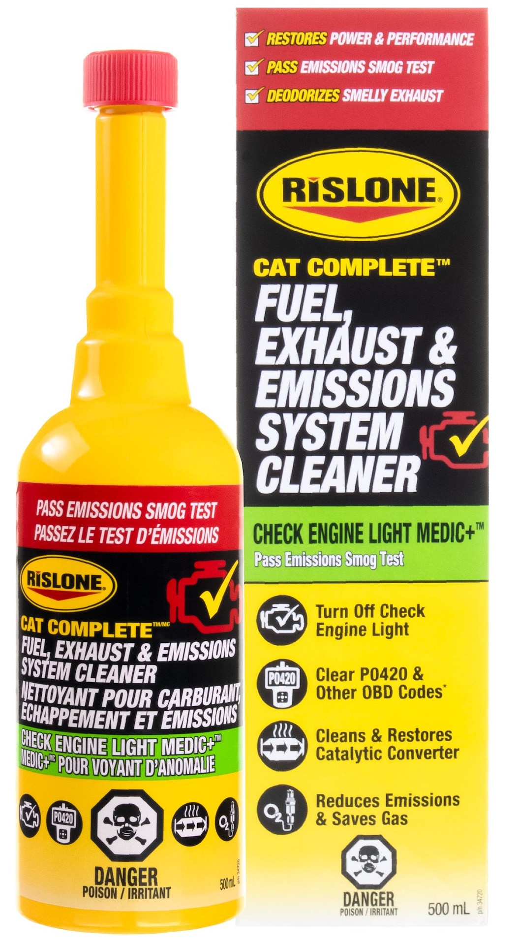 Rislone Fuel Exhaust And Emissions System Cleaner Rislone Cat Complete Fuel, Exhaust & Emissions System Cleaner, 500-mL