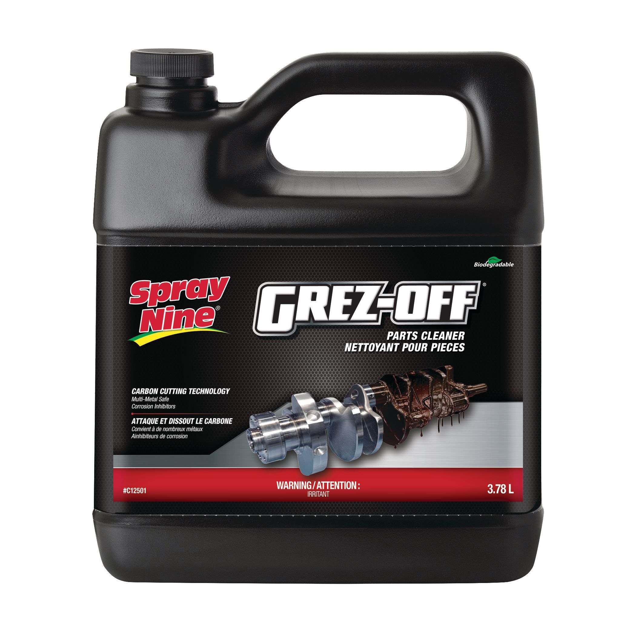 Spray Nine® GrezOff® HeavyDuty Parts Cleaner & Degreaser, 3.78L