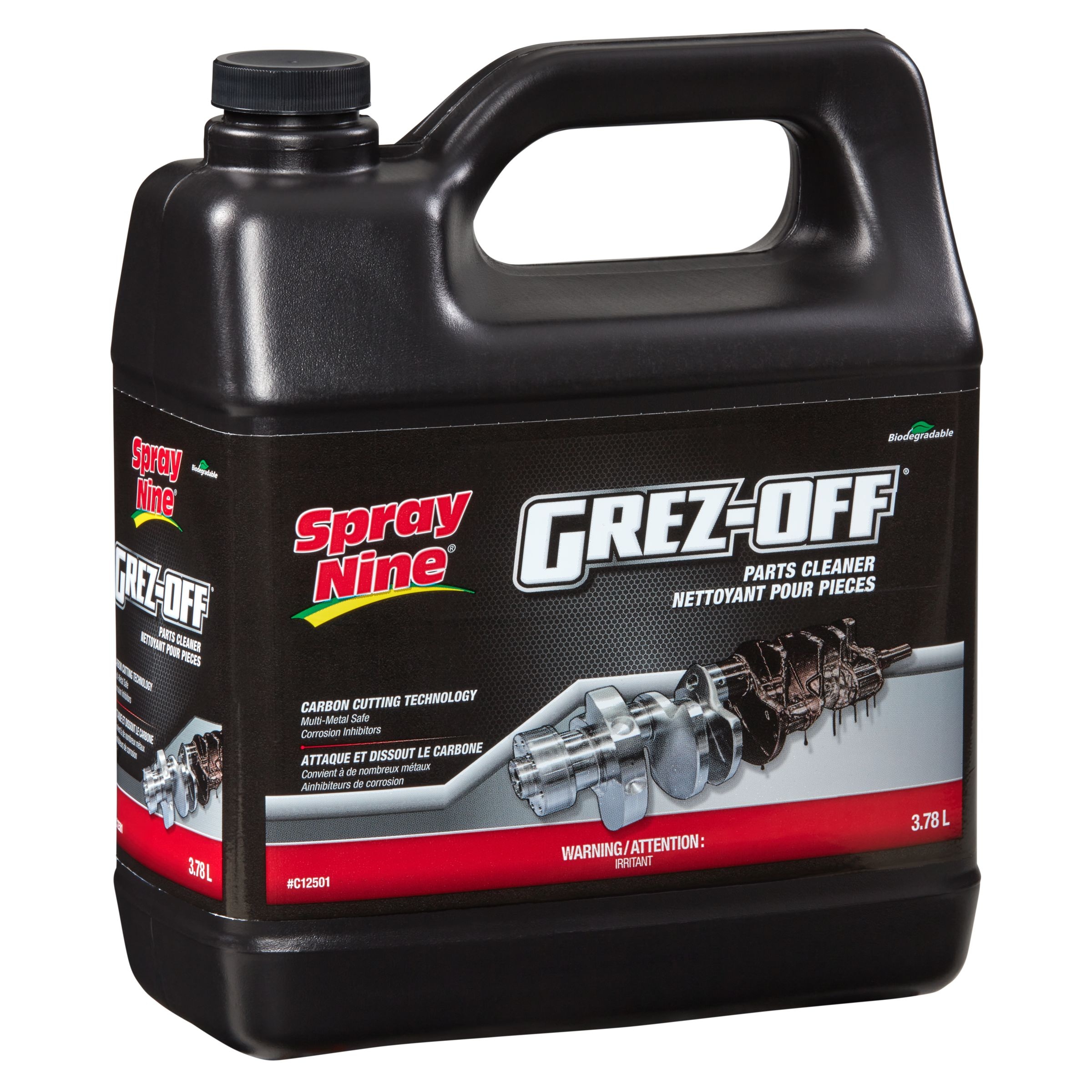 Spray Nine® GrezOff® HeavyDuty Parts Cleaner & Degreaser, 3.78L