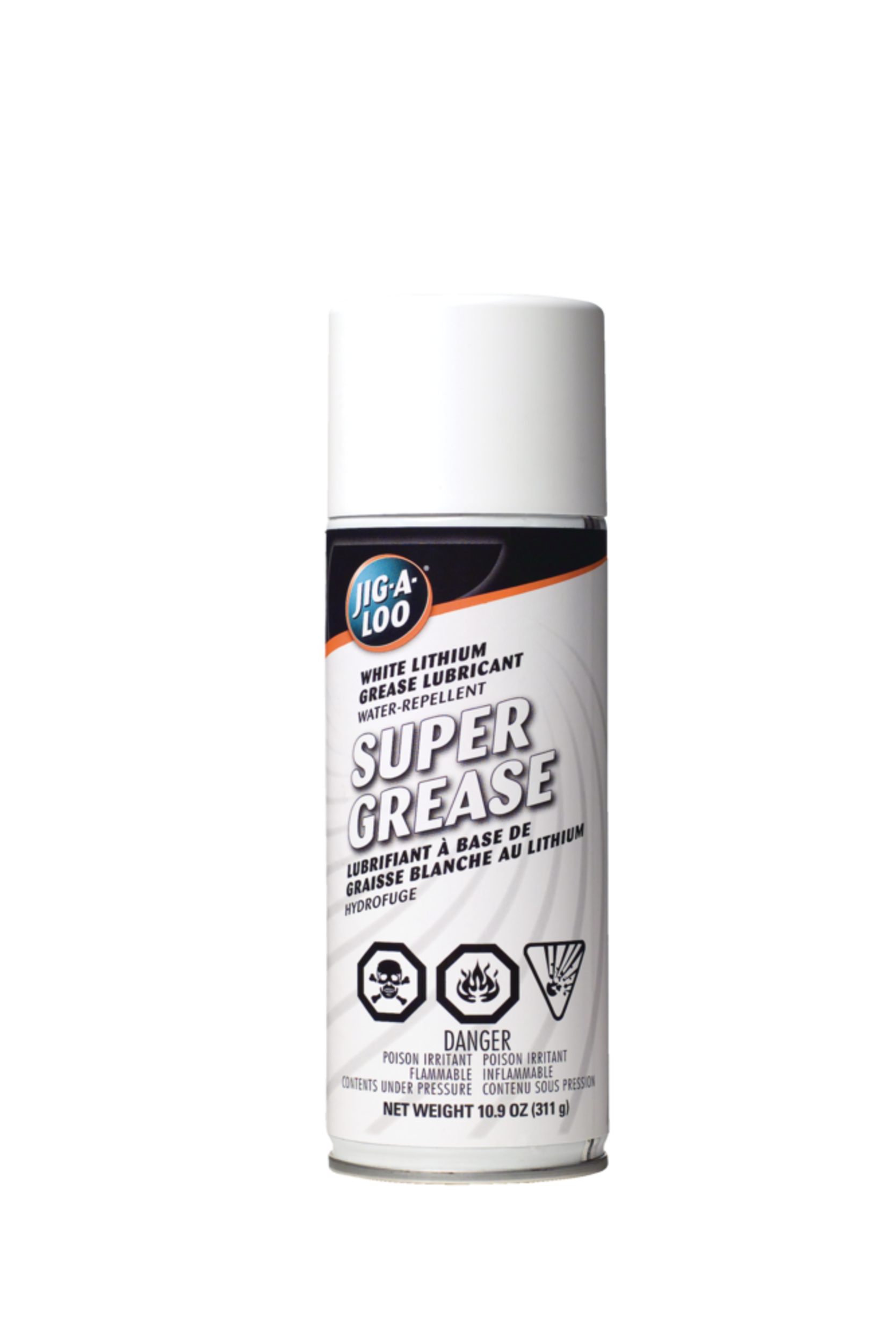 JIG-A-LOO White Lithium lubricating Super Grease, 311-g Front_Flat