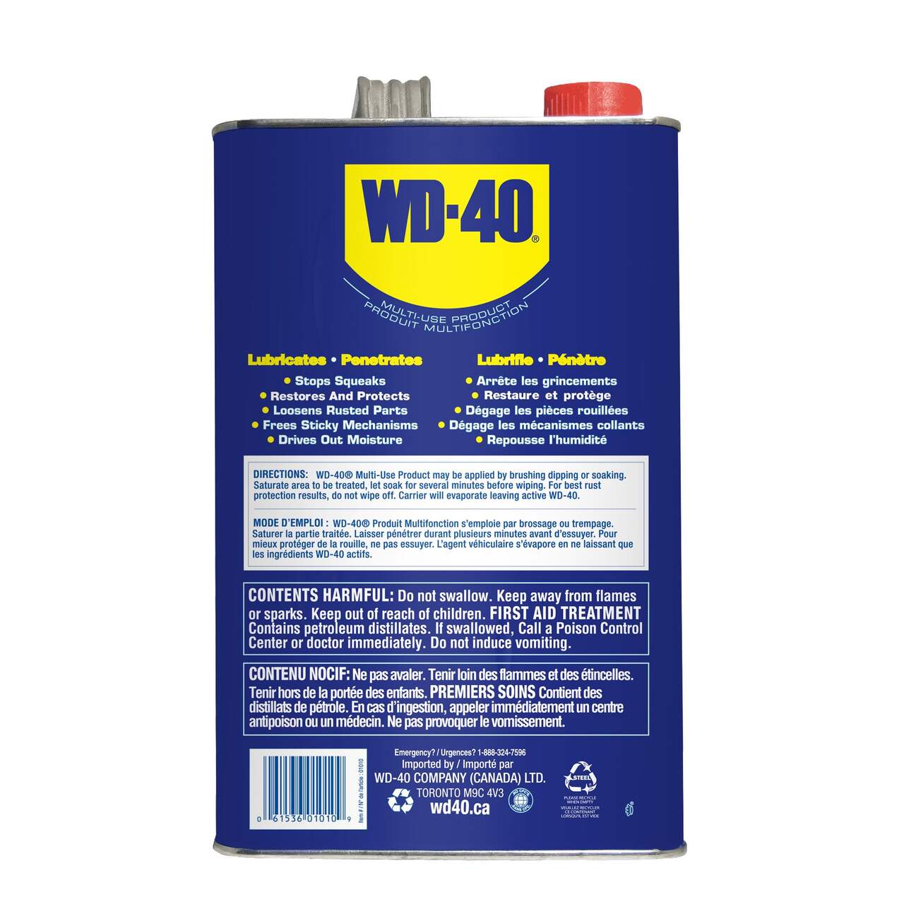 WD-40 01110 Multi-Purpose Liquid Lubricant, 3.78-L