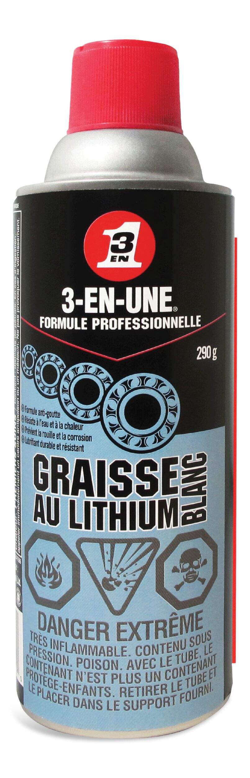 Graisse blanche au lithium 3 en 1, formule professionnelle, 290 g Front_Flat