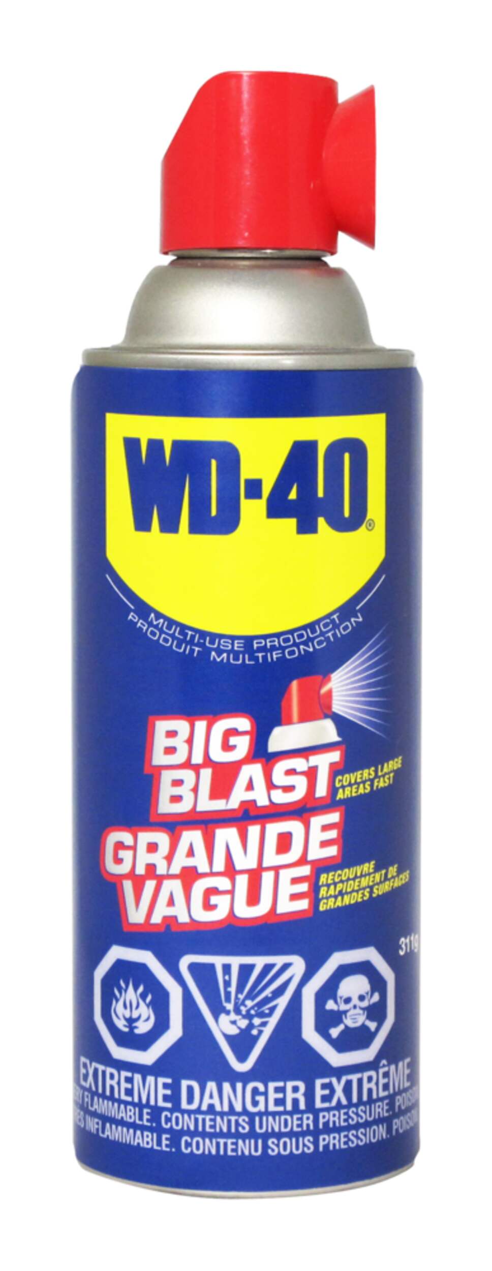 WD-40 Multi-Use Lubricant and Cleaner with Big Blast Spray, 311-g Front_Flat