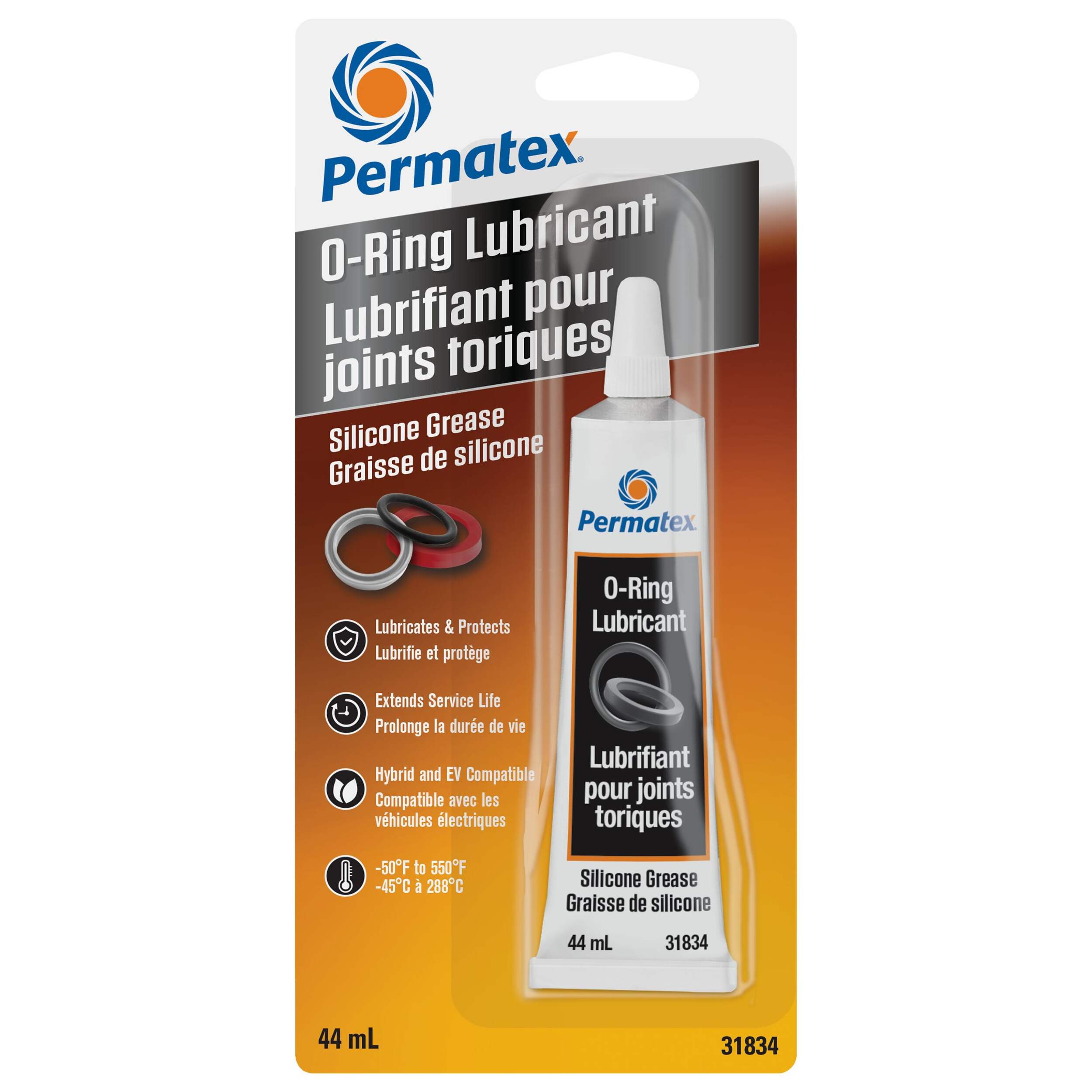 Permatex Anti-Corrosion O-Ring Lubricant, Silicone Grease, 28-g Front_Flat