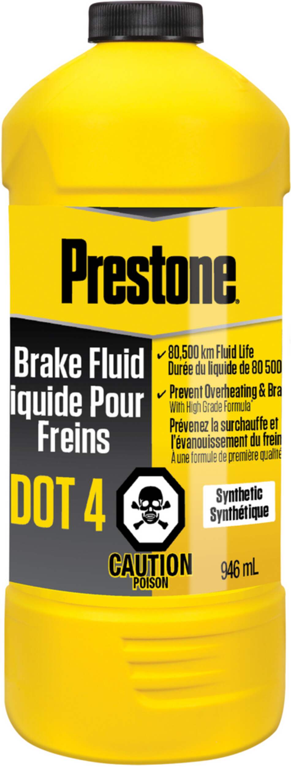 Prestone® DOT 4 Brake Fluid Synthetic, High Grade, 80,500km 946mL