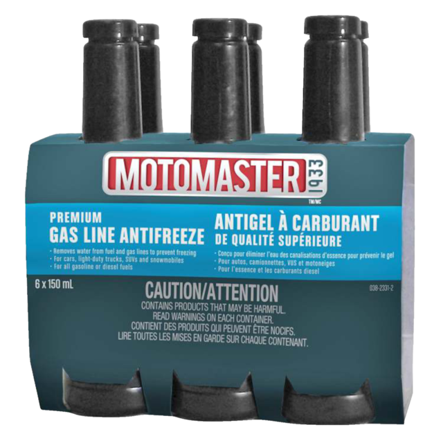 MotoMaster Premium Gas Line Antifreeze, 6pk, 150mL Canadian Tire