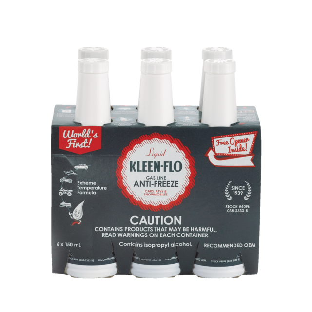 KleenFlo Premium Gas Line AntiFreeze, 6pk, 150mL Canadian Tire
