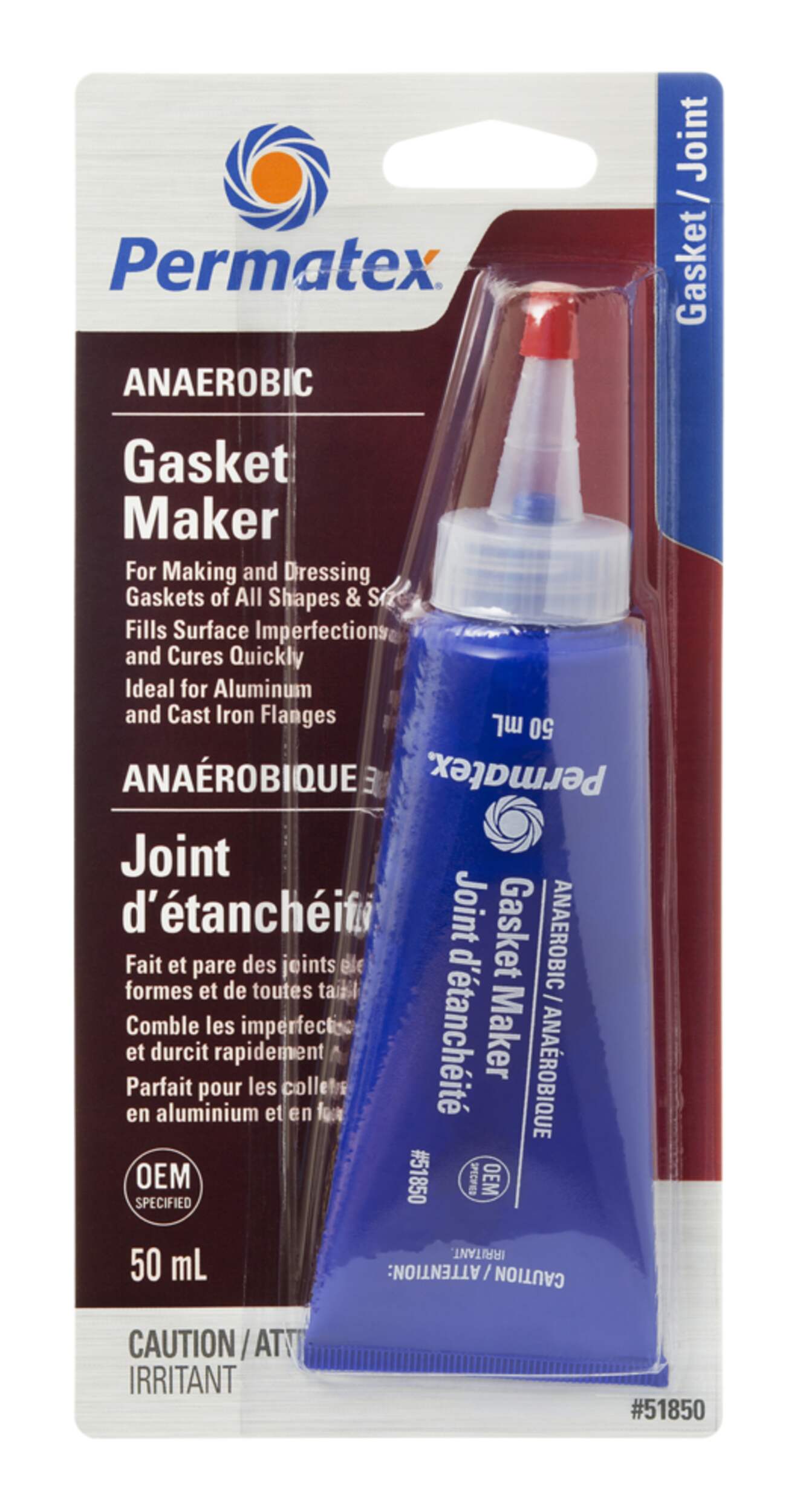 Permatex® Anaerobic 518 Gasket Maker for Aluminum Parts, 50-mL Front_Flat