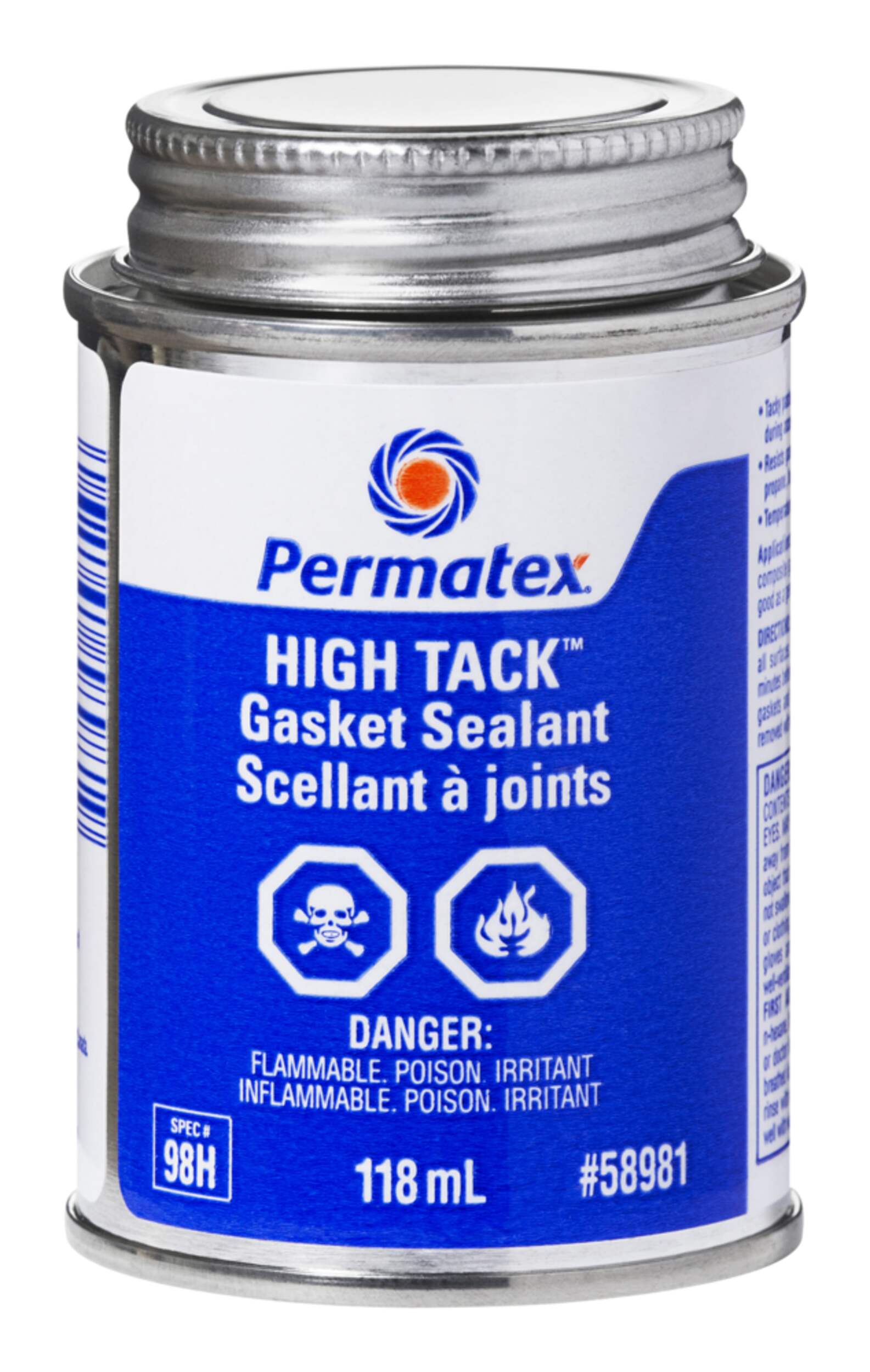 Permatex® High Tack™ Gasket Sealant 98H, 118-mL Front_Flat