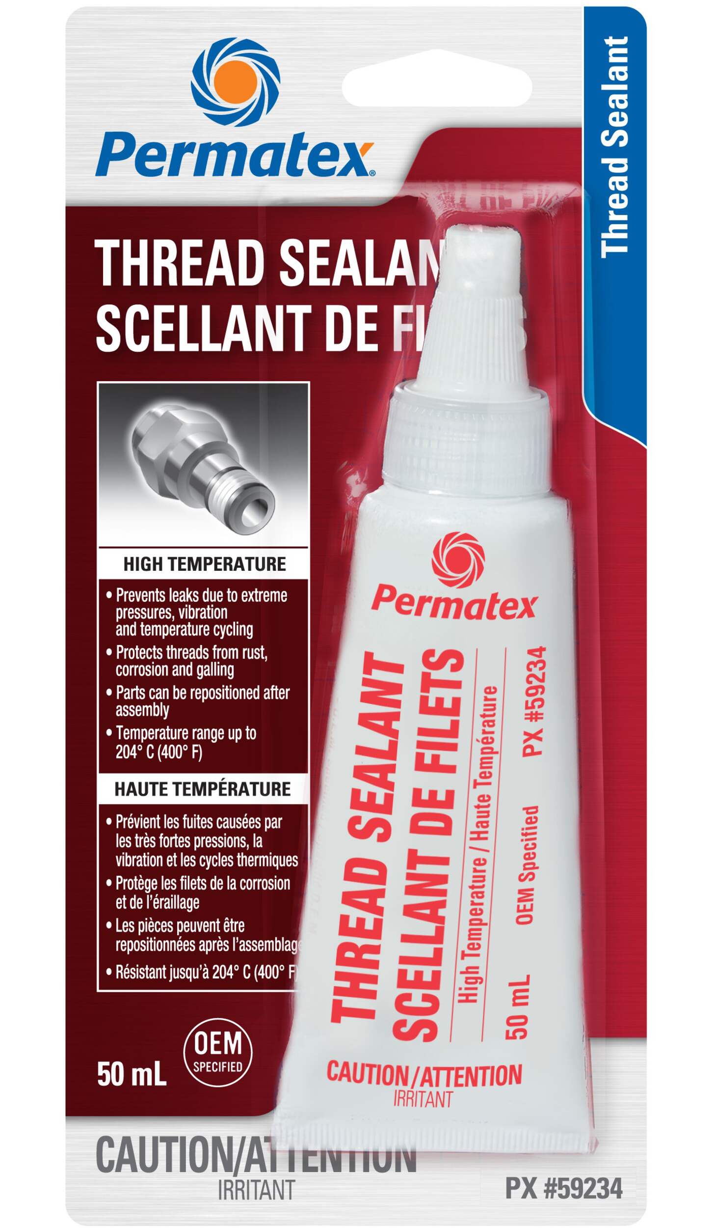 Permatex® High Performance 565 Thread Sealant, 50-mL Front_Flat