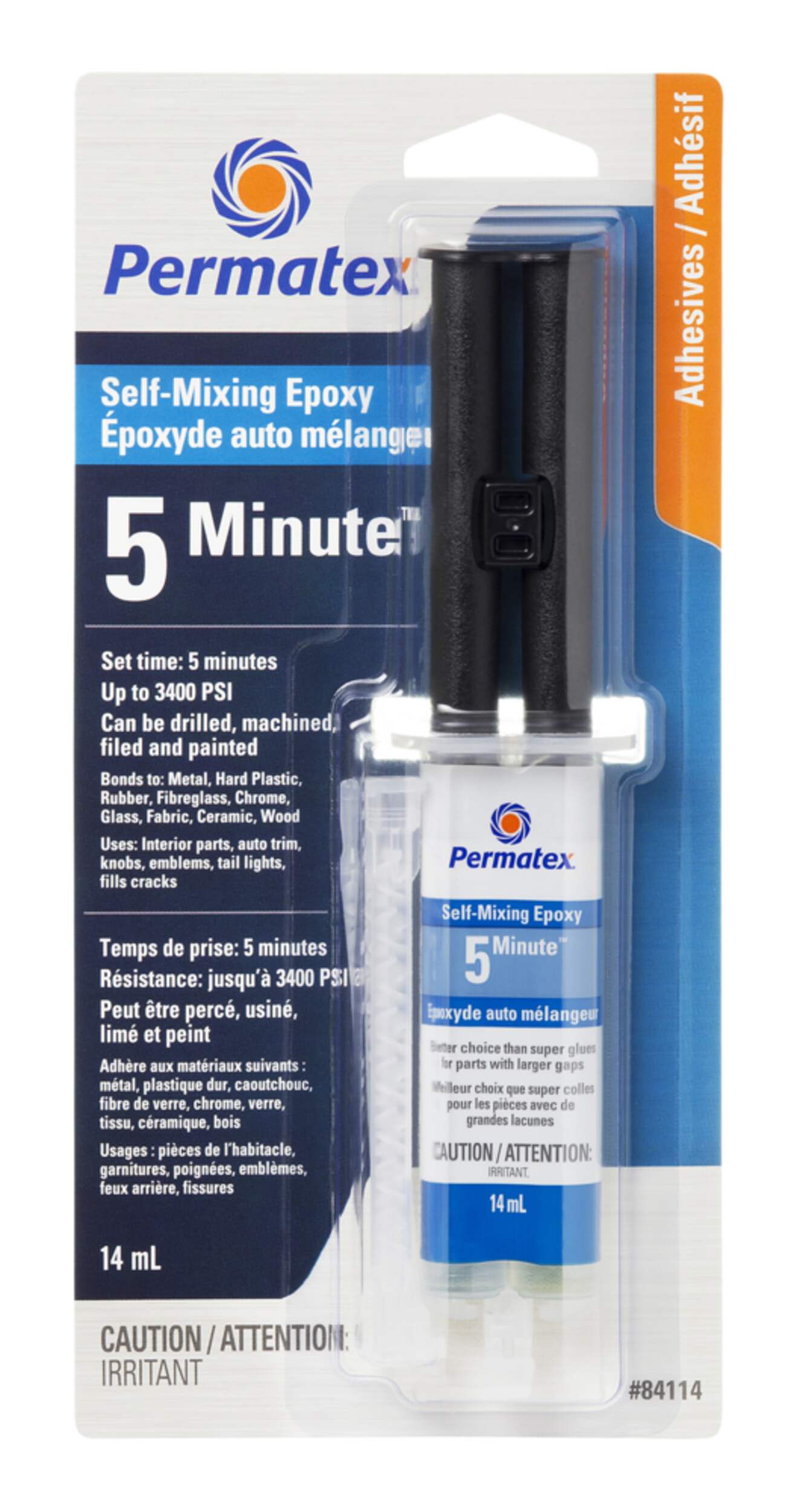 Permatex® Flow-Mix Self-Mixing 5 Minute Epoxy, 14-mL Front_Flat