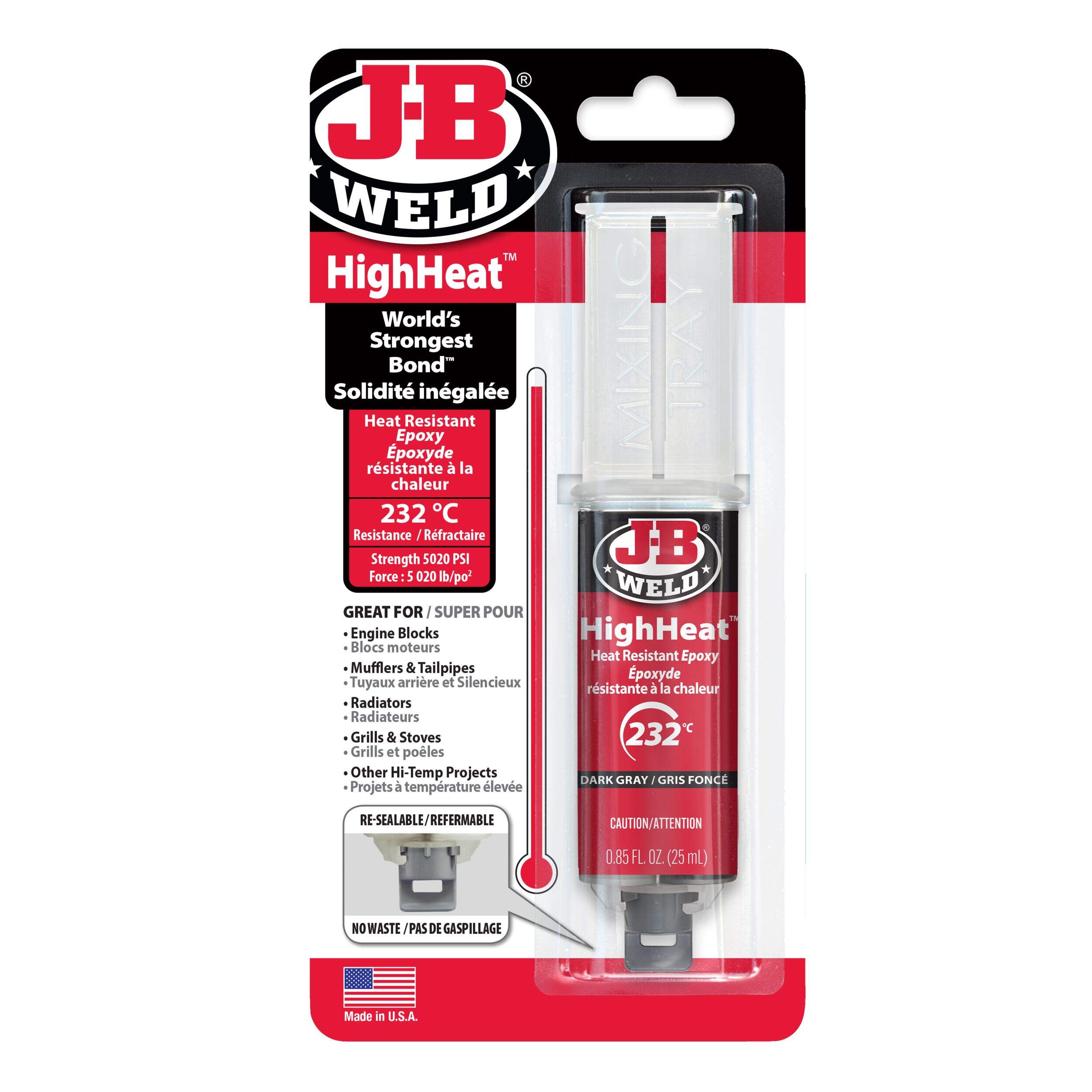 JB Weld High Heat Syringe, 25-mL Front_Flat