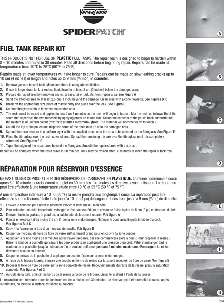 VersaChem® Tank Repair Kit Canadian Tire