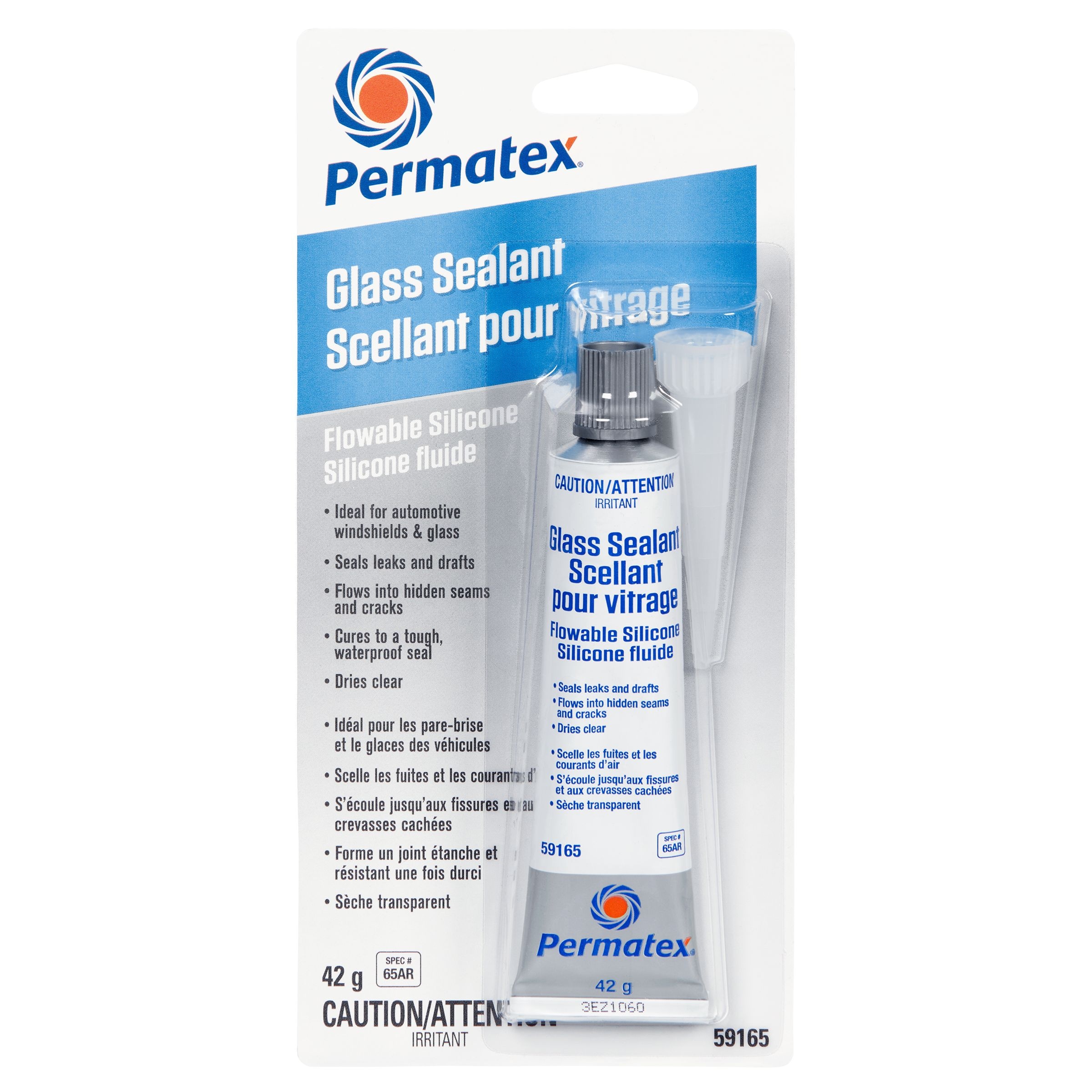 Permatex® Flowable Silicone Windshield and Glass Sealant Tube 65SAR 42