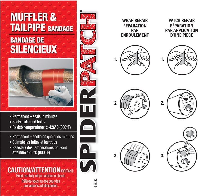 VersaChem® Spider Patch™ 90332 Muffler & Tailpipe Bandage, 2.87in x 42