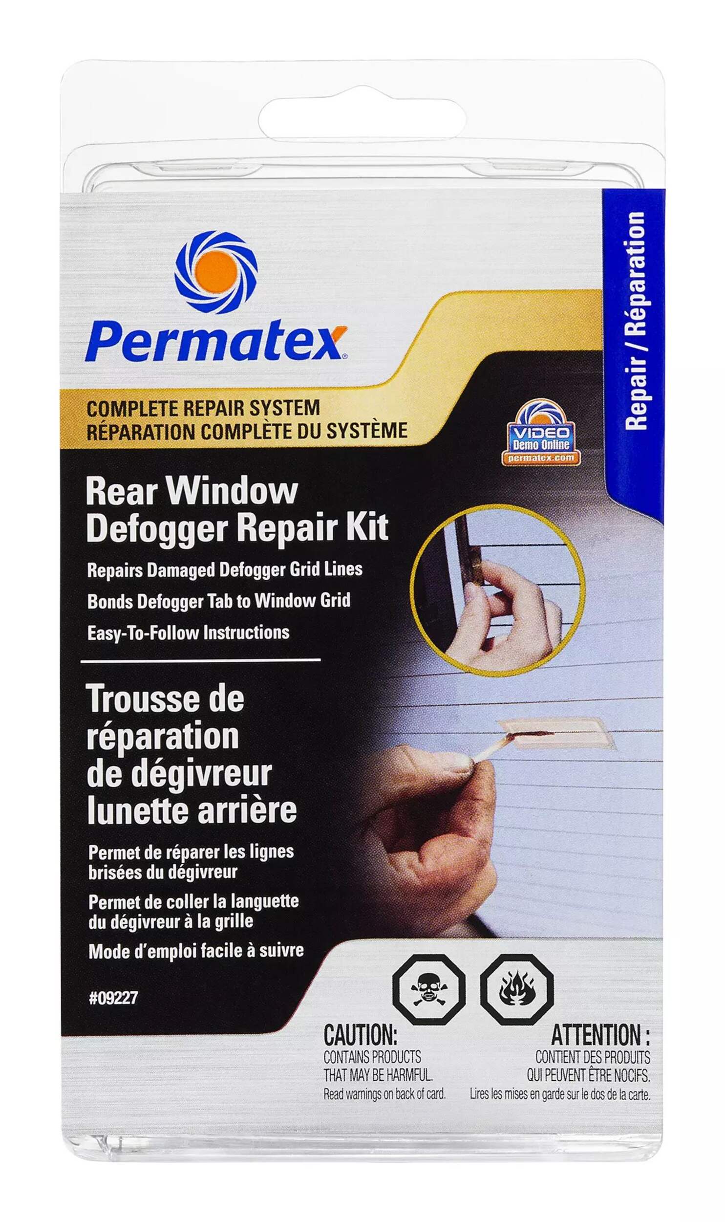 Nécessaire réparation de dégivreur de lunette arrière Permatex Front_Flat